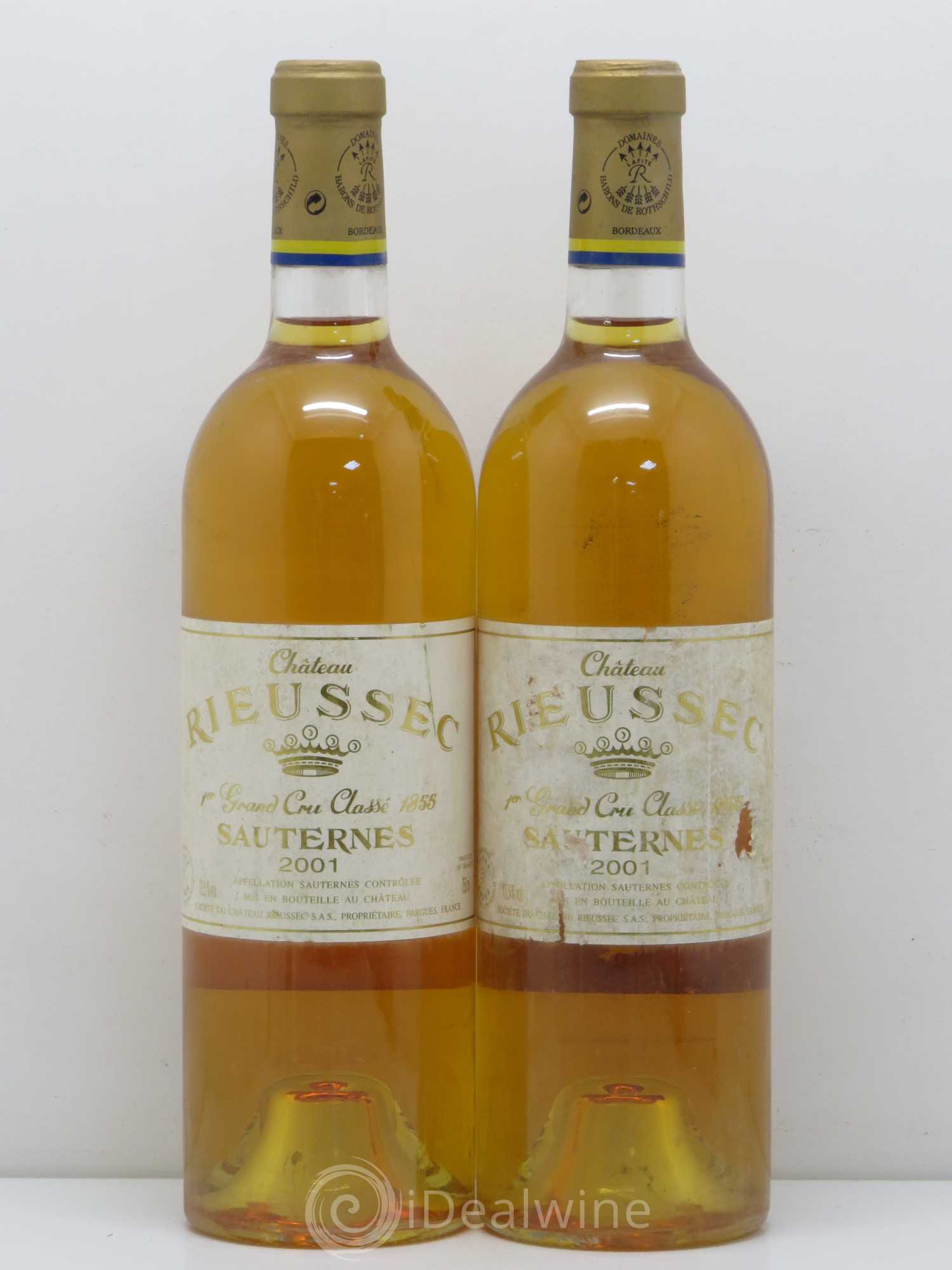 Château Rieussec 1er Grand Cru Classé 2001 - Lotto di 2 bottiglie - 0