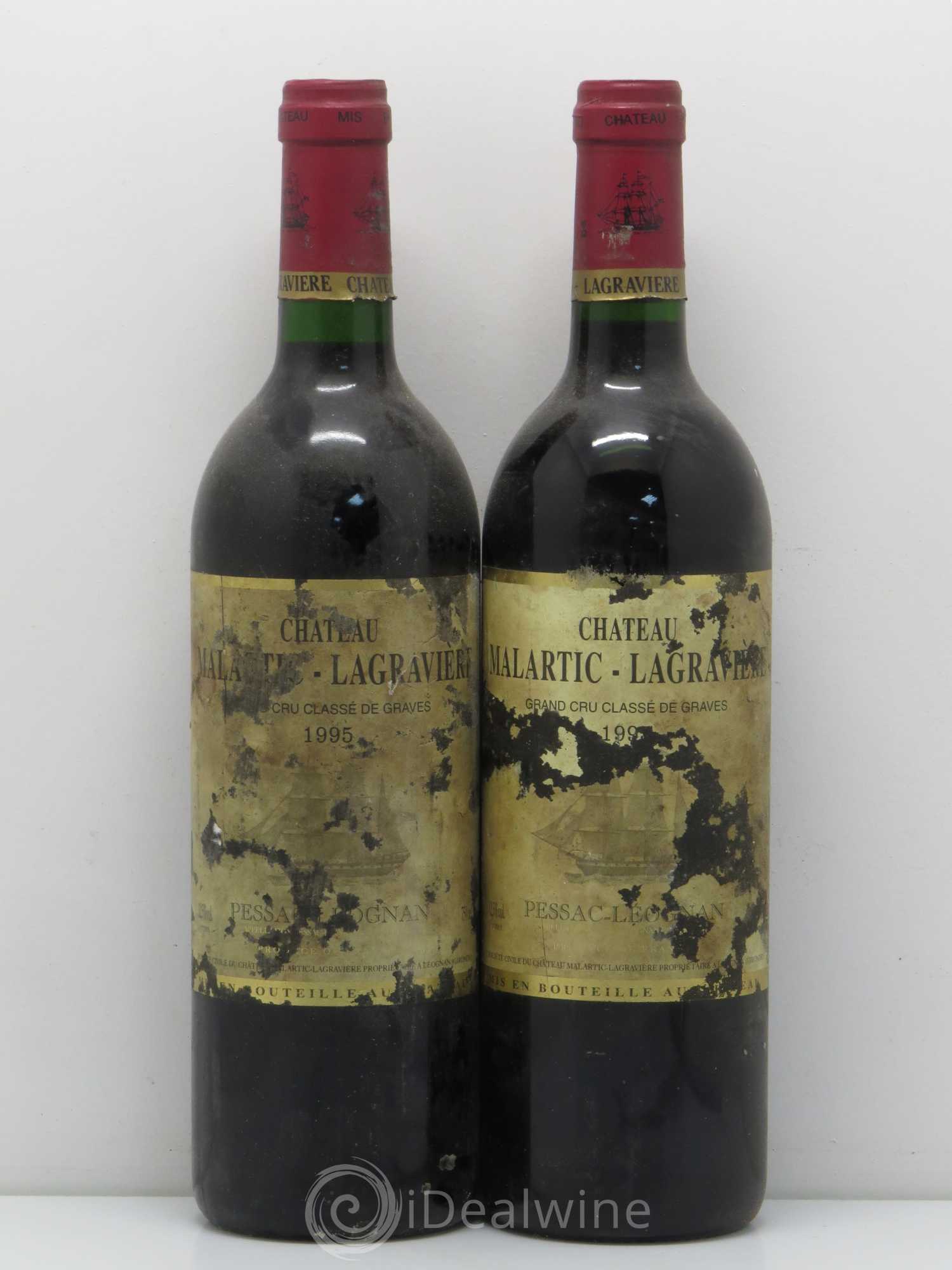 Château Malartic-Lagravière Cru Classé de Graves 1995 - Lot de 2 bouteilles - 0