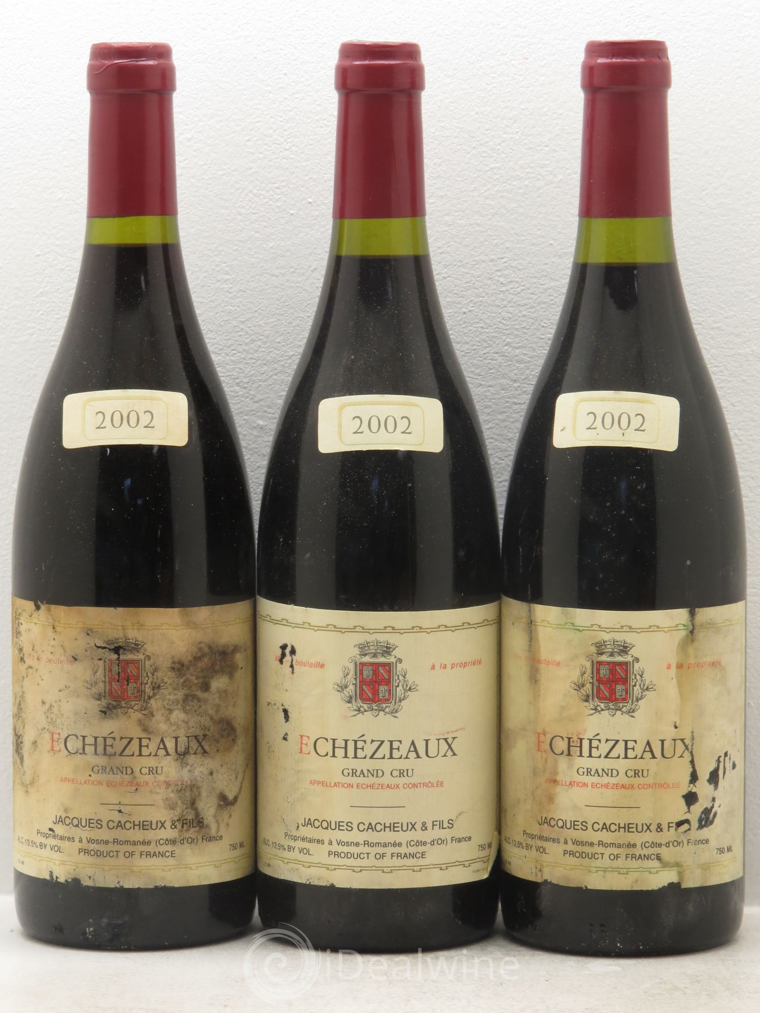 Echezeaux Grand Cru Jacques Cacheux 2002 - Lot de 3 bouteilles - 0