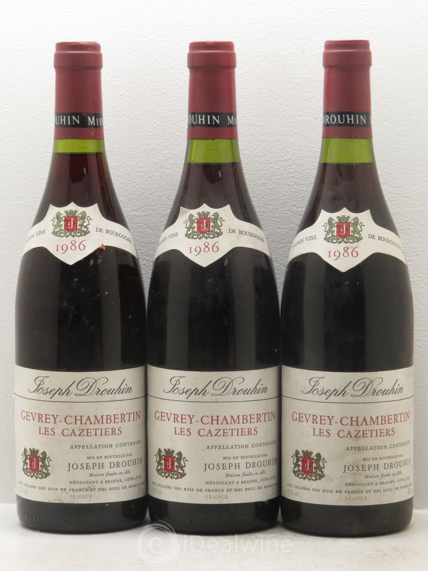 Gevrey-Chambertin 1er Cru 1986 - Lot de 3 bouteilles - 0