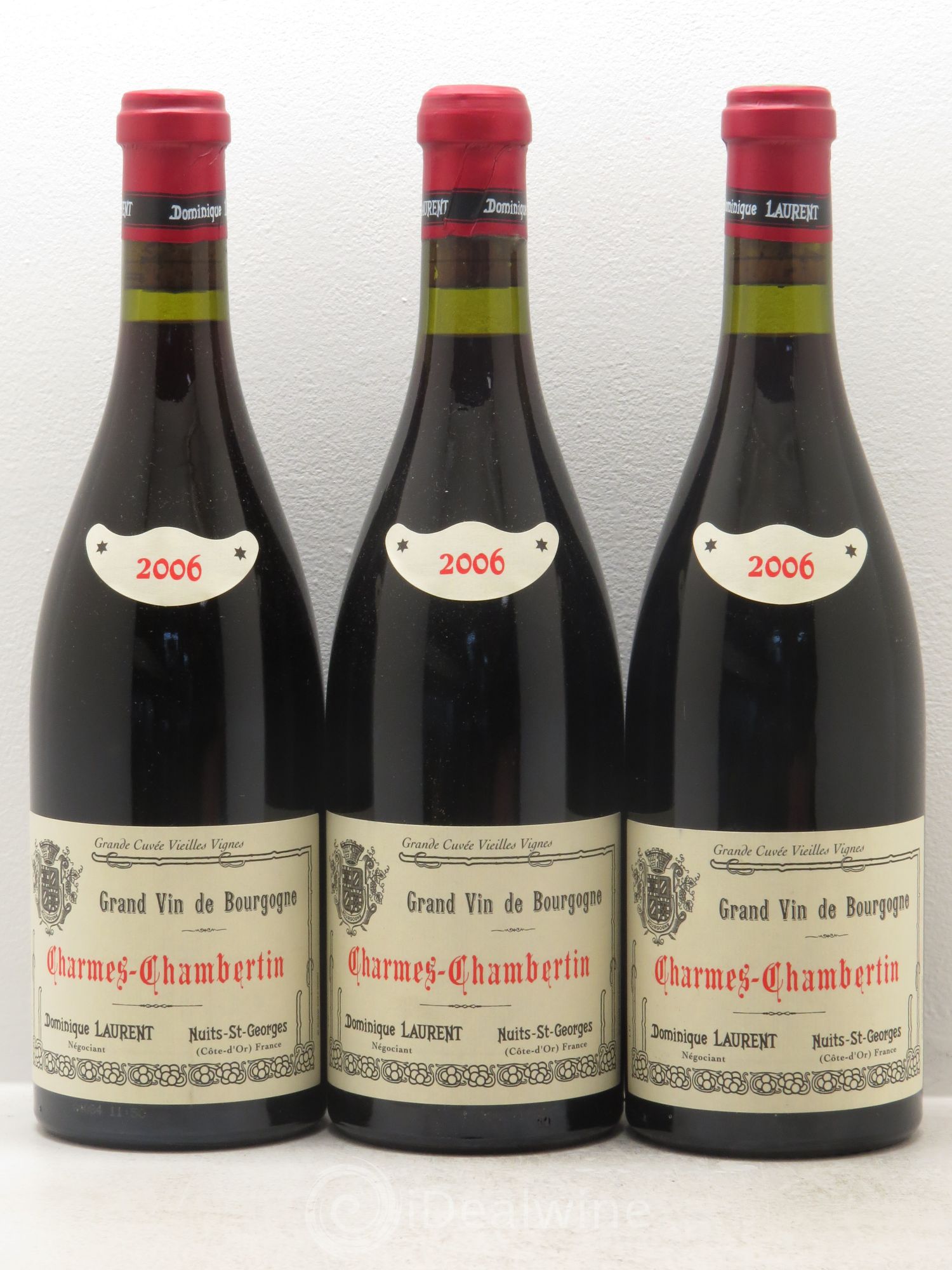 Charmes-Chambertin Grand Cru Vieilles Vignes - Domaine Dominique Laurent 2006 - Posten von 3 Flaschen - 0