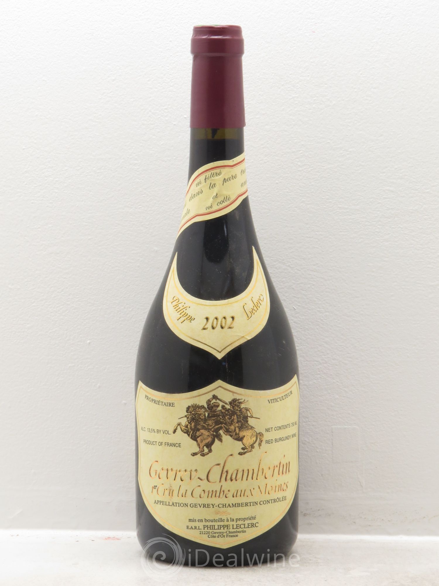 Gevrey-Chambertin 1er Cru Philippe Leclerc 2002 - Lot de 1 bouteille - 0