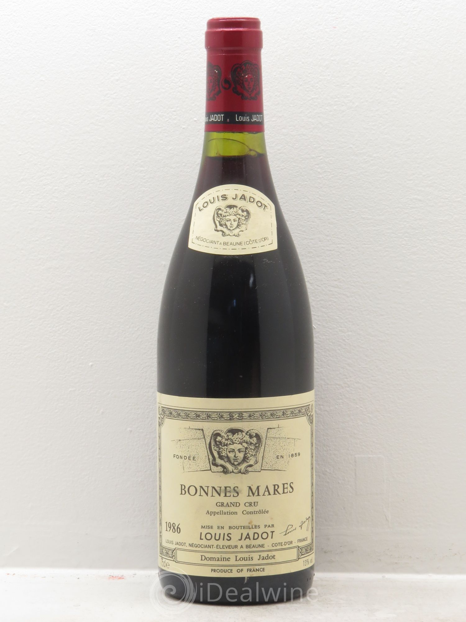 Bonnes-Mares Grand Cru Domaine Louis Jadot 1986 - Lot de 1 bouteille - 0