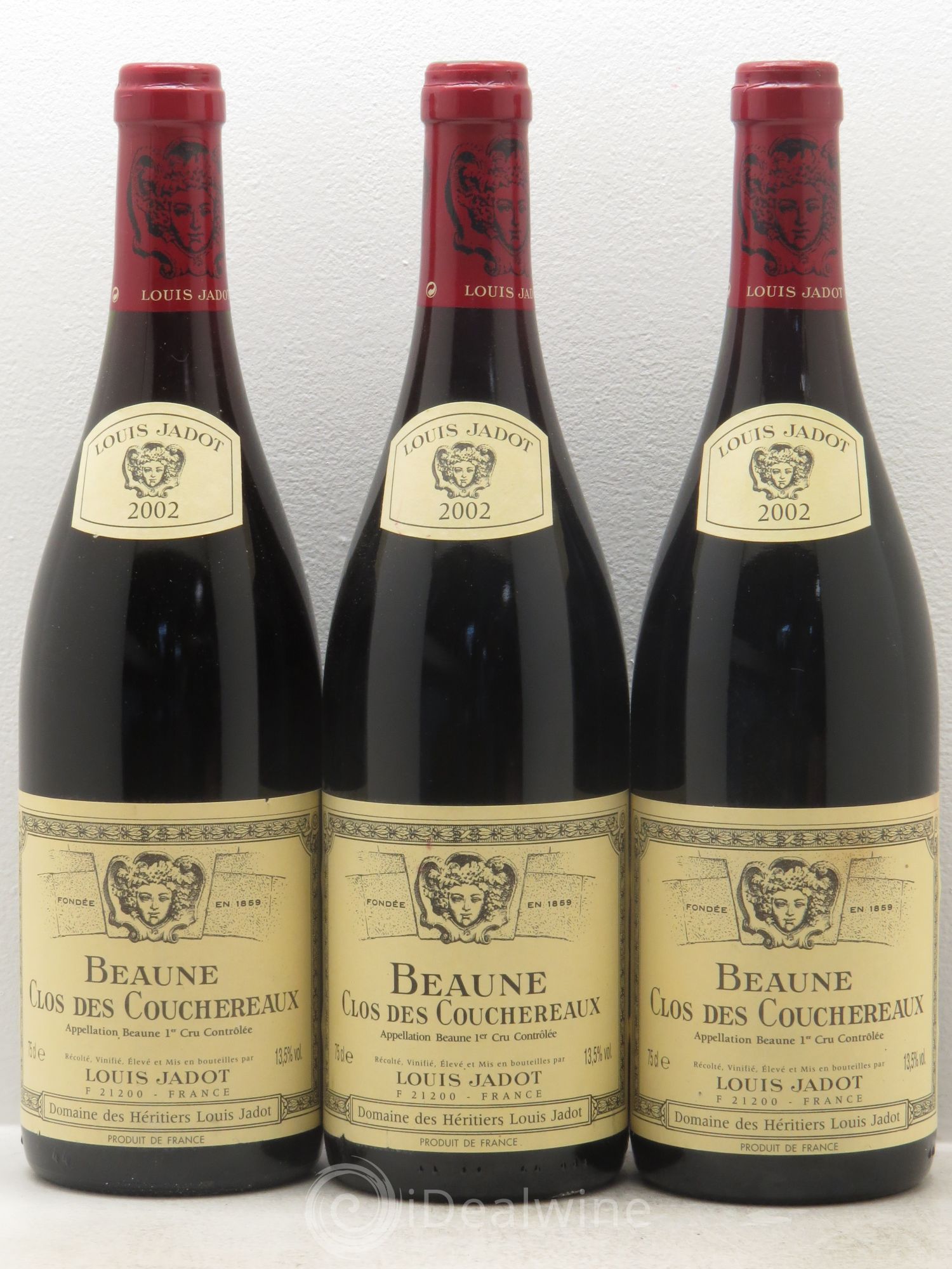 Beaune Clos des Couchereaux - Domaine Louis Jadot 2002 - Posten von 3 Flaschen - 0