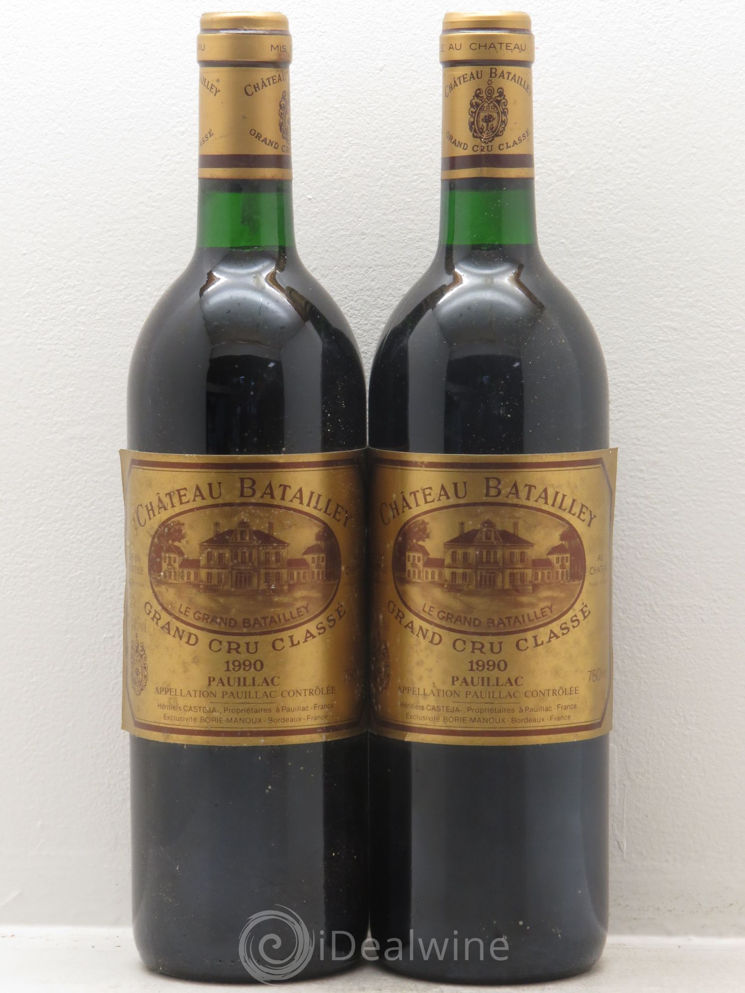 Château Batailley 5ème Grand Cru Classé 1990 - Lot de 2 bouteilles - 0