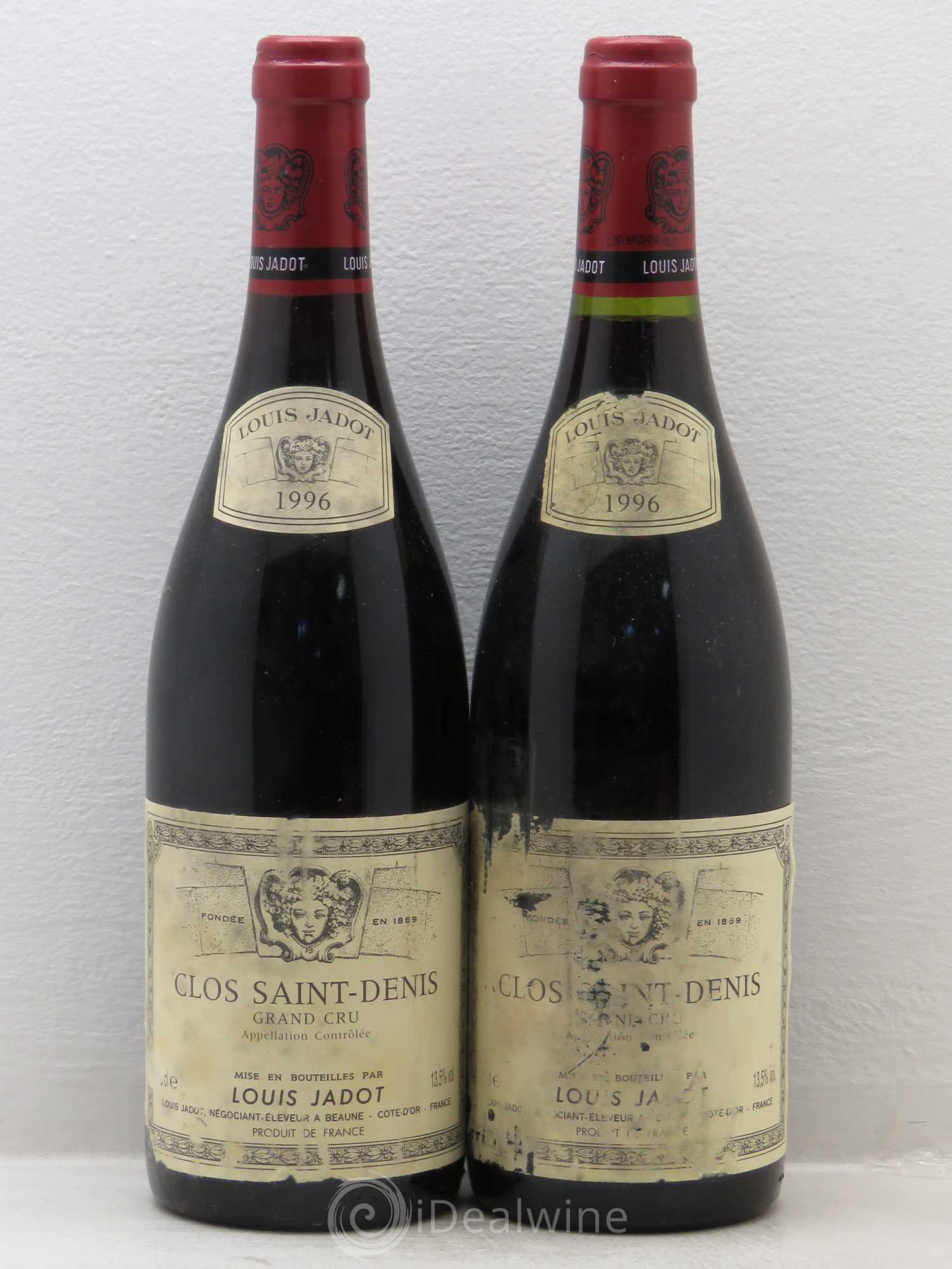 Clos Saint-Denis Grand Cru Maison Louis Jadot 1996 - Lot de 2 bouteilles - 0