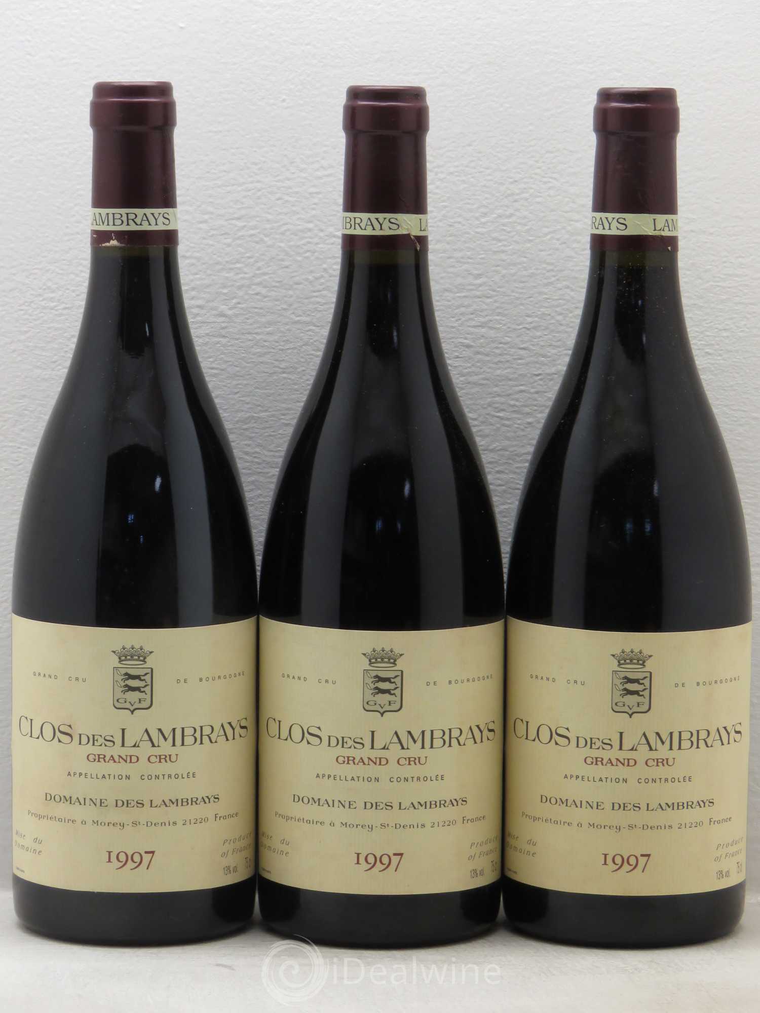 Clos des Lambrays Grand Cru Domaine des Lambrays 1997 - Lotto di 3 bottiglie - 0