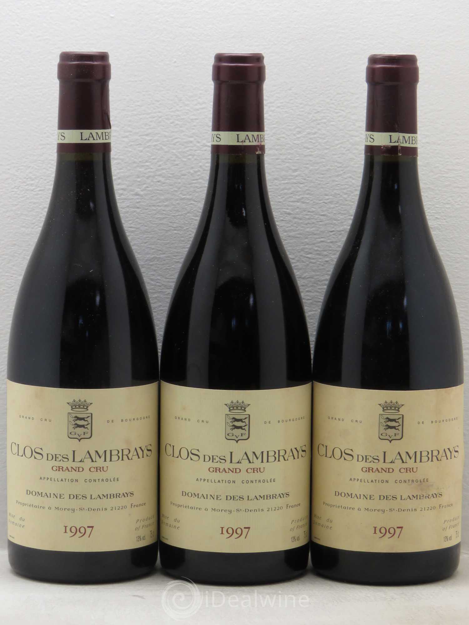 Clos des Lambrays Grand Cru Domaine des Lambrays 1997 - Lot de 3 bouteilles - 0