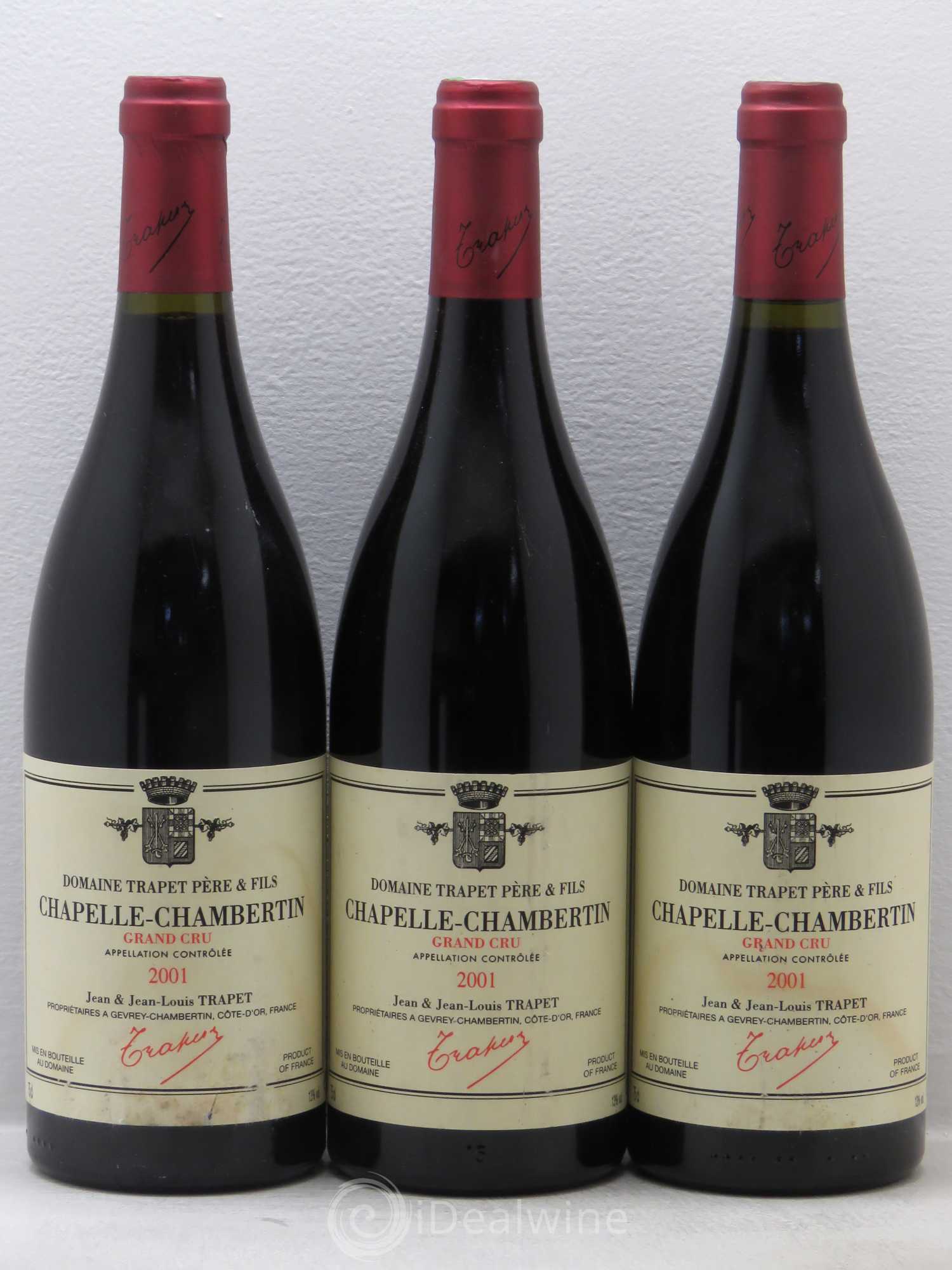 Chapelle-Chambertin Grand Cru Domaine Trapet 2001 - Lot de 3 bouteilles - 0