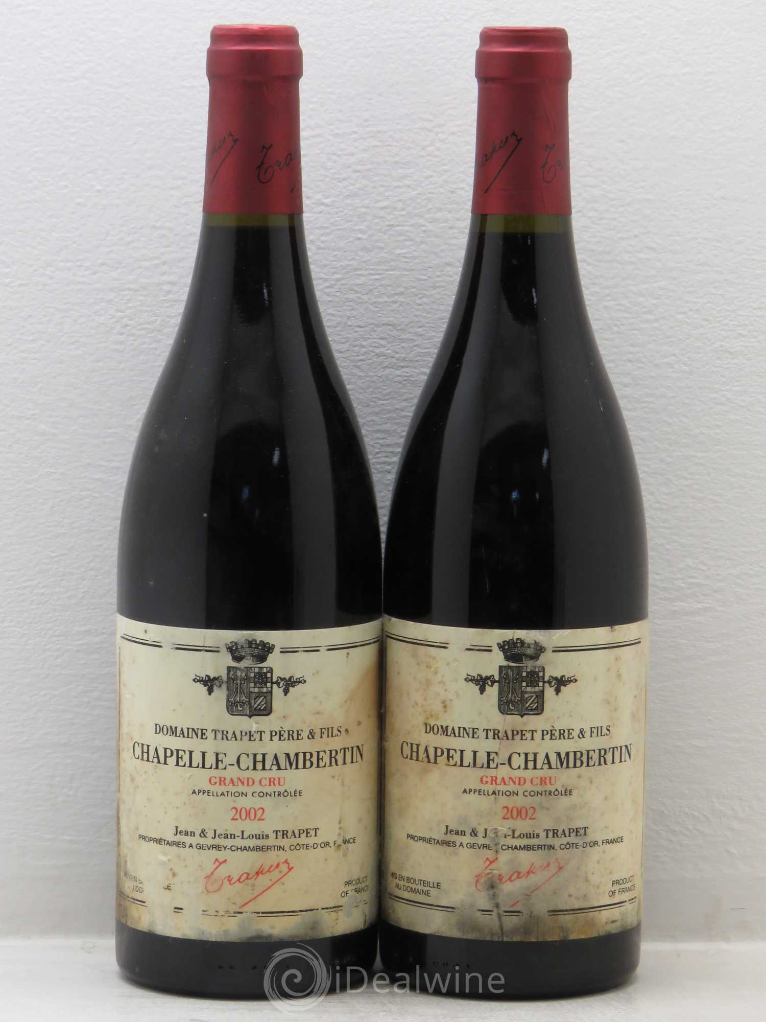 Chapelle-Chambertin Grand Cru Domaine Trapet 2002 - Lot de 2 bouteilles - 0