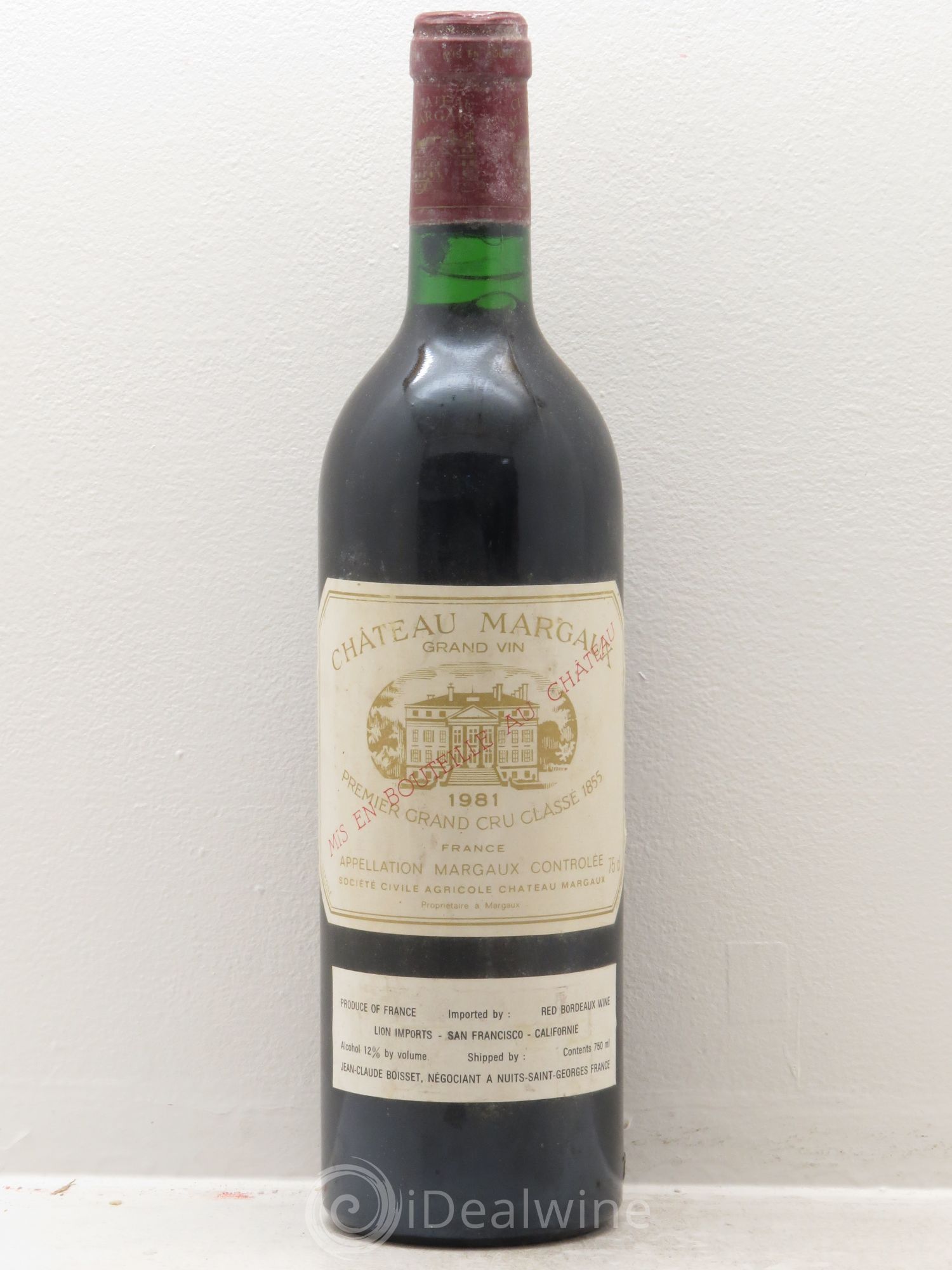Château Margaux 1er Grand Cru Classé 1981 - Lot de 1 bouteille - 0