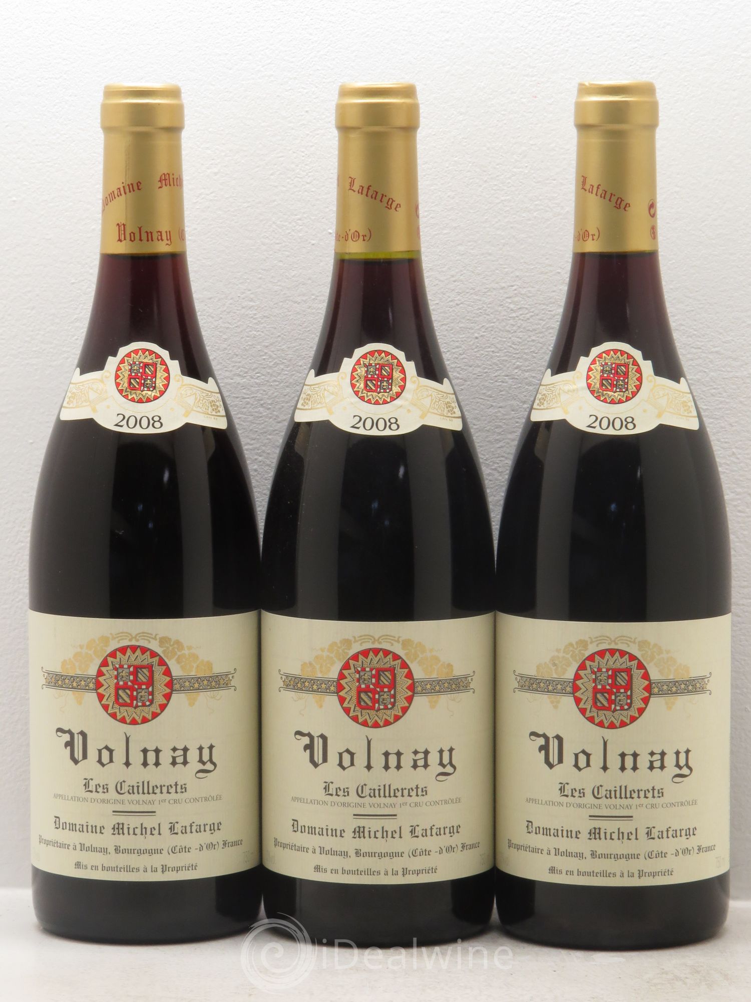 Volnay 1er Cru Les Caillerets Lafarge (Domaine) 2008 - Lot de 3 bouteilles - 0