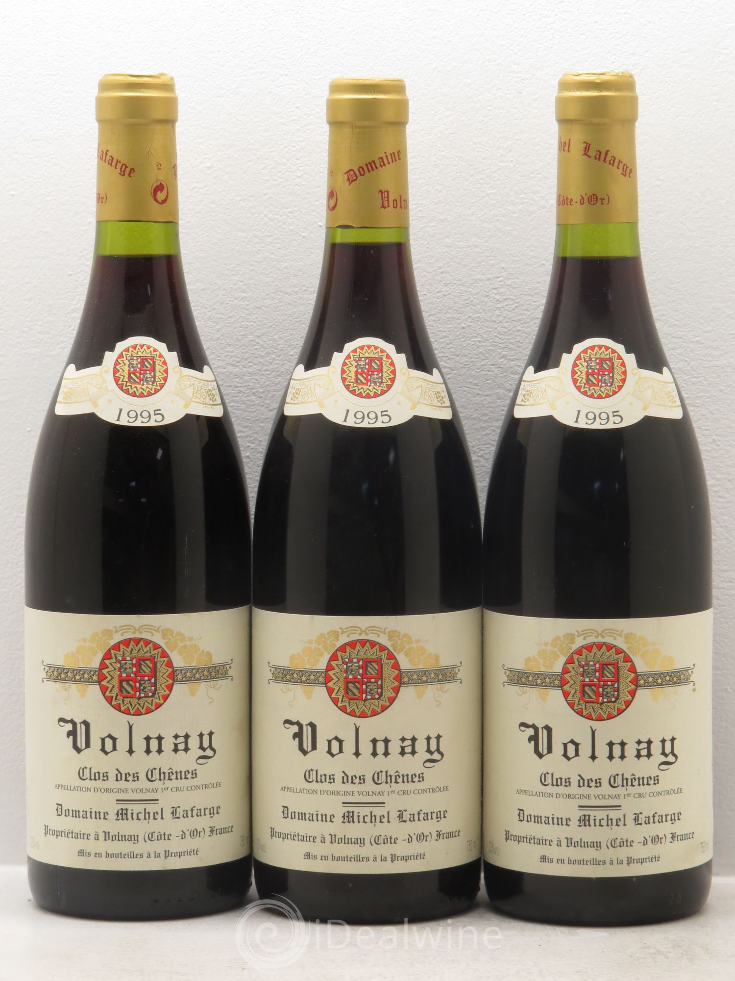Volnay 1er Cru Clos des Chênes Lafarge (Domaine) 1995 - Lot de 3 bouteilles - 0