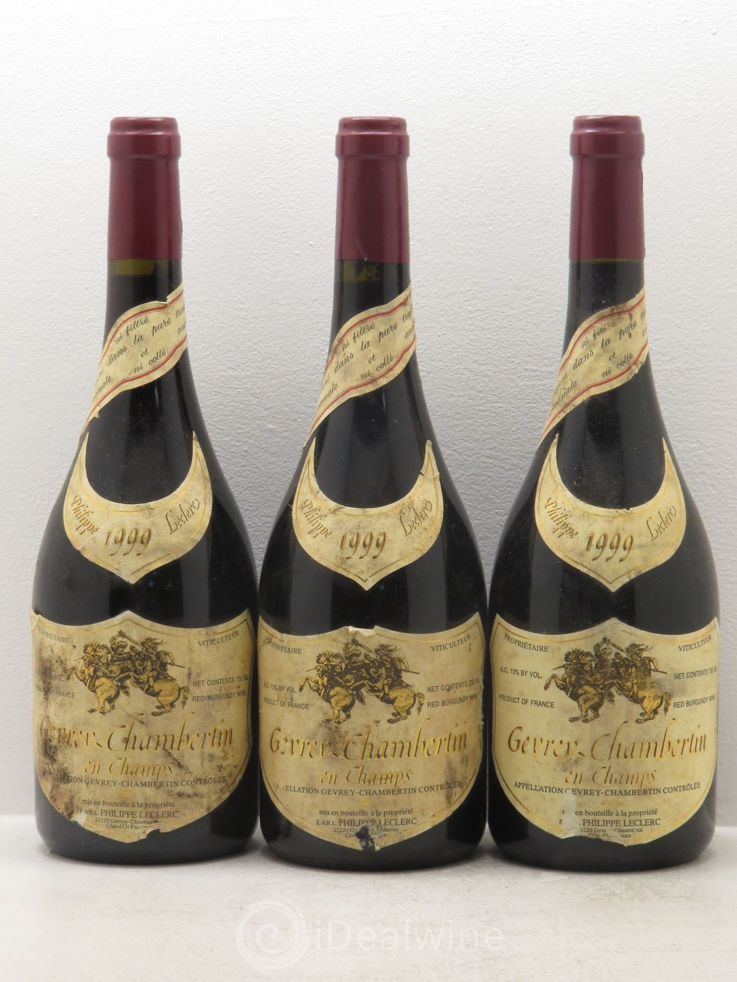 Gevrey-Chambertin En Champs - Philippe Leclerc 1999 - Lot de 3 bouteilles - 0