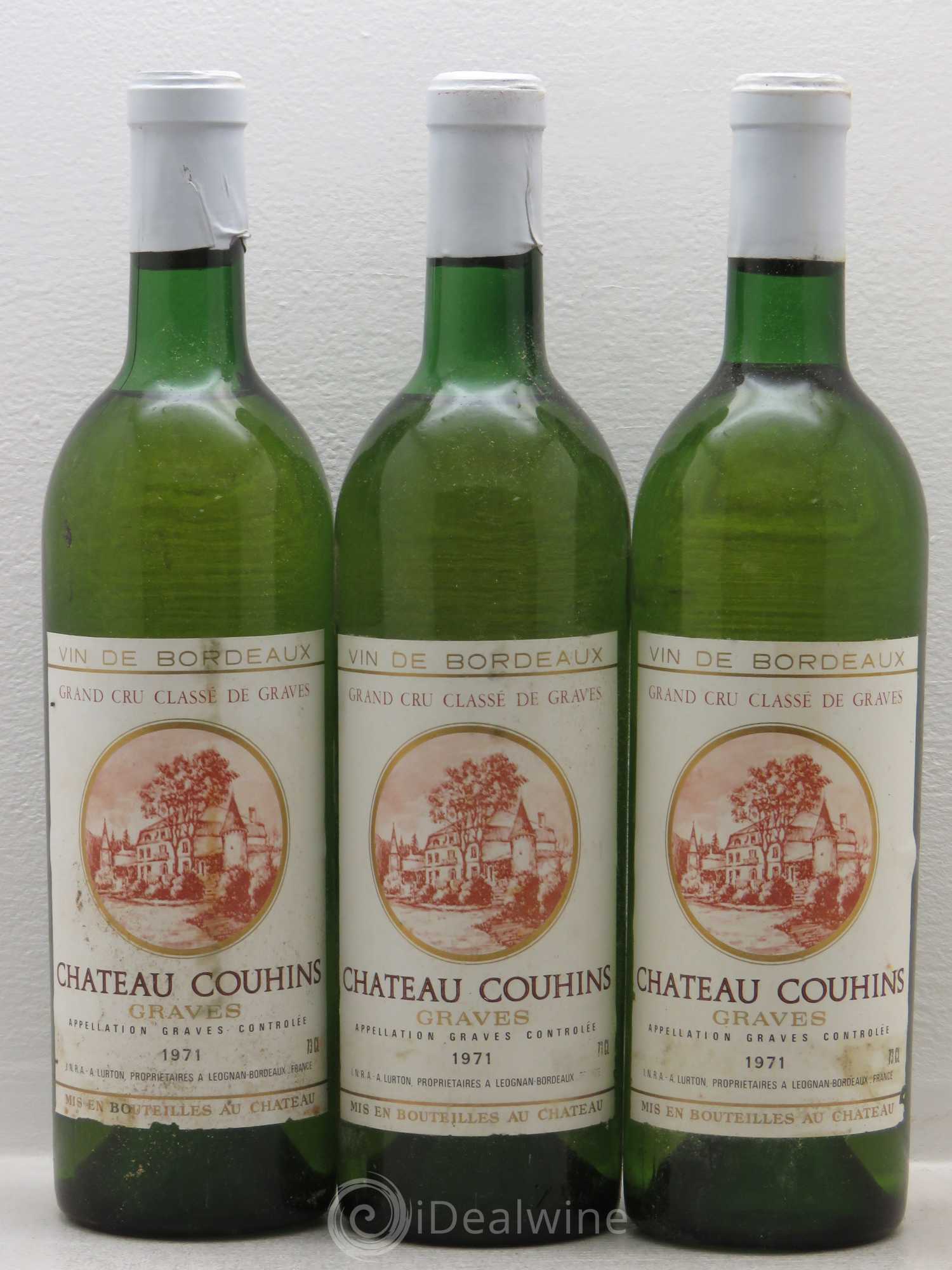 Couhins Cru Classé de Graves 1971 - Lot de 3 bouteilles - 0