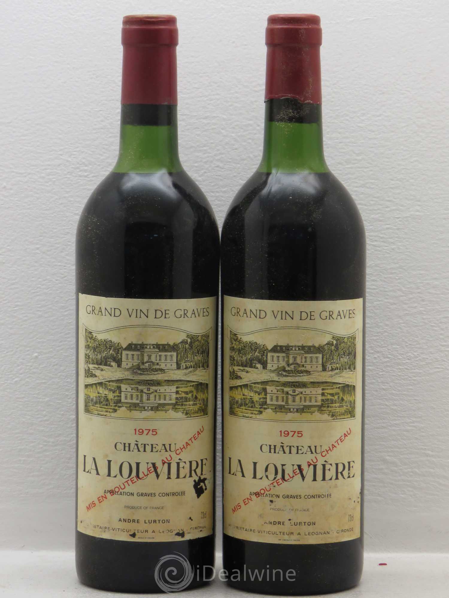 Château la Louvière 1975 - Lot de 2 bouteilles - 0