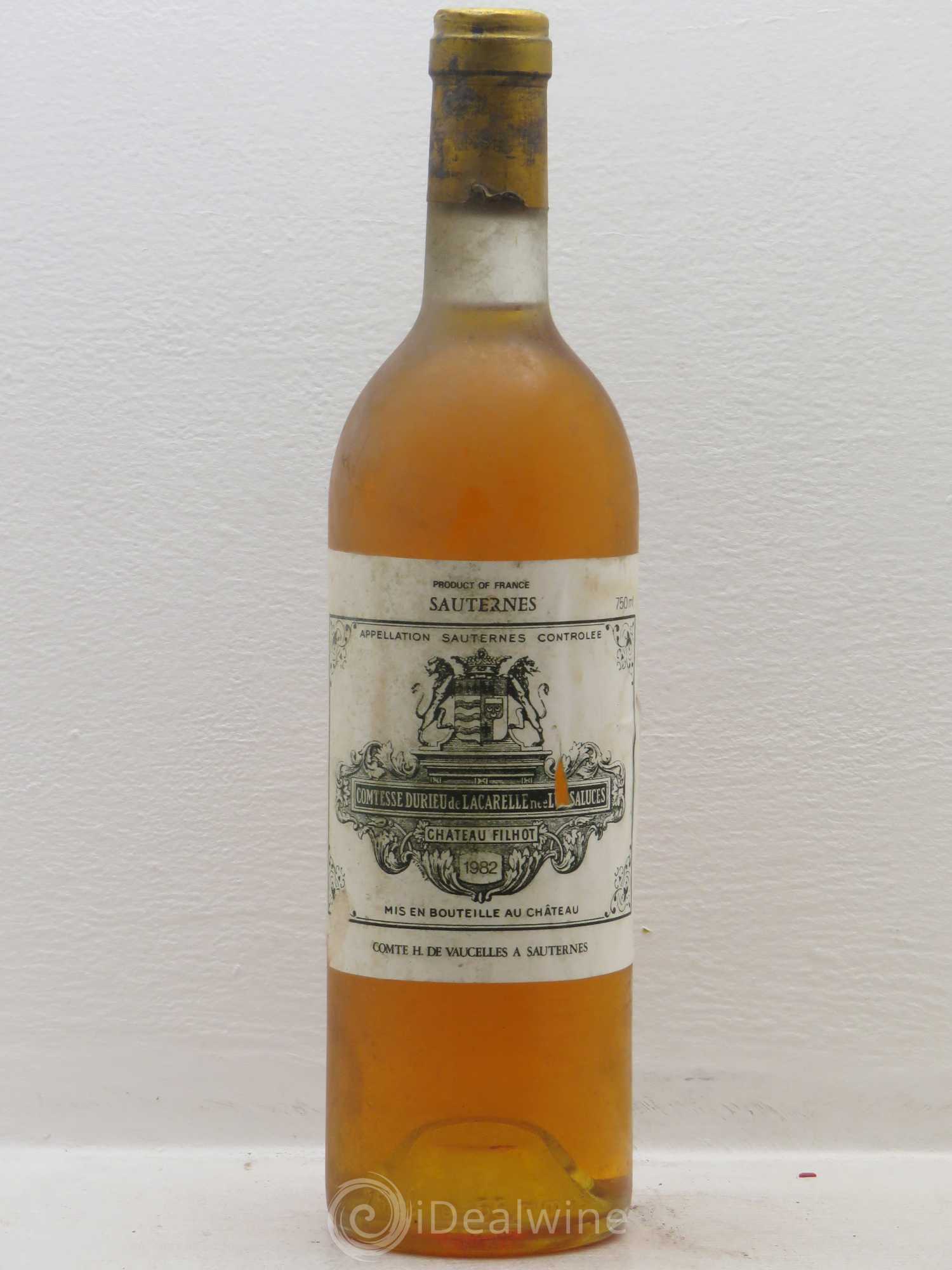 Château Filhot 2ème Grand Cru Classé 1982 - Lotto di 1 bottiglia - 0