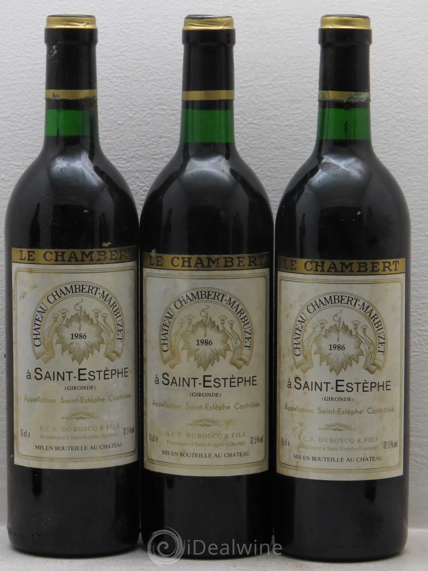 Château Chambert-Marbuzet Cru Bourgeois 1986 - Lot de 6 bouteilles - 1