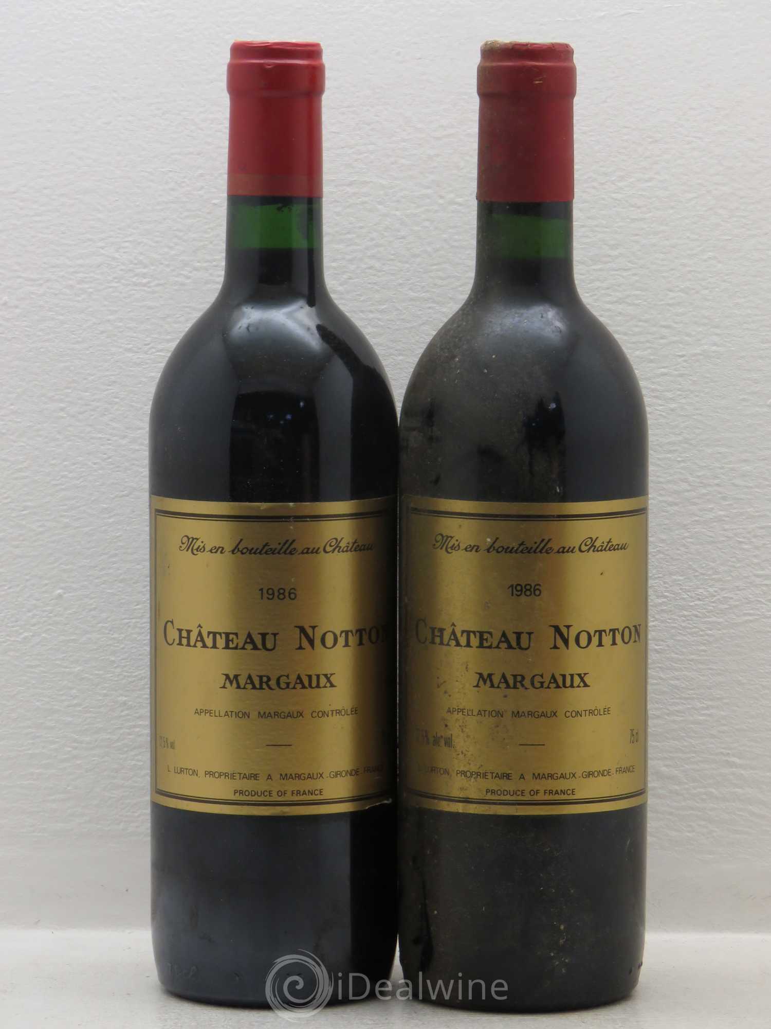 Bordeaux Château Notton Margaux 1986 - Posten von 2 Flaschen - 0
