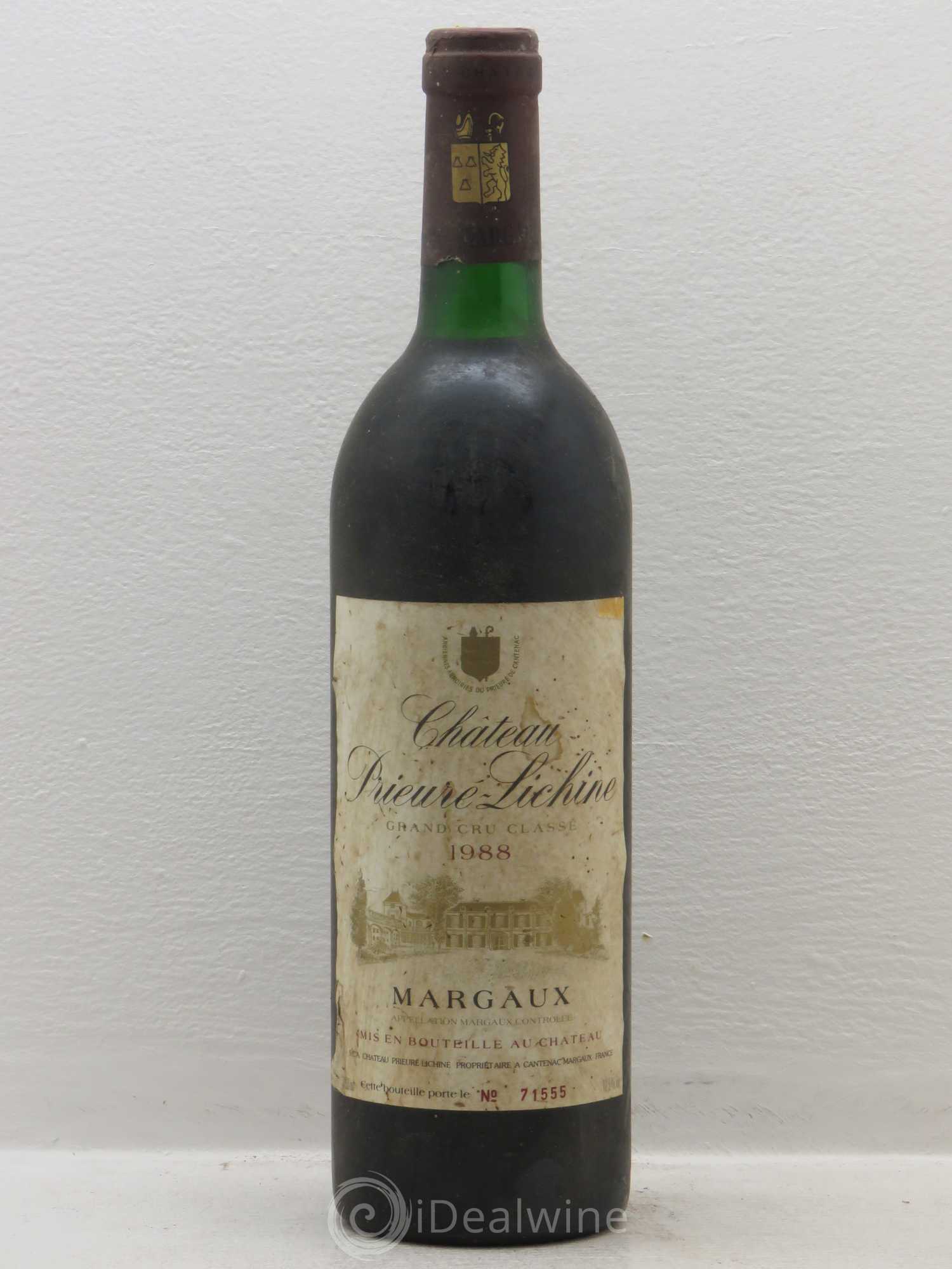 Château Prieuré Lichine 4ème Grand Cru Classé 1988 - Lot de 1 bouteille - 0