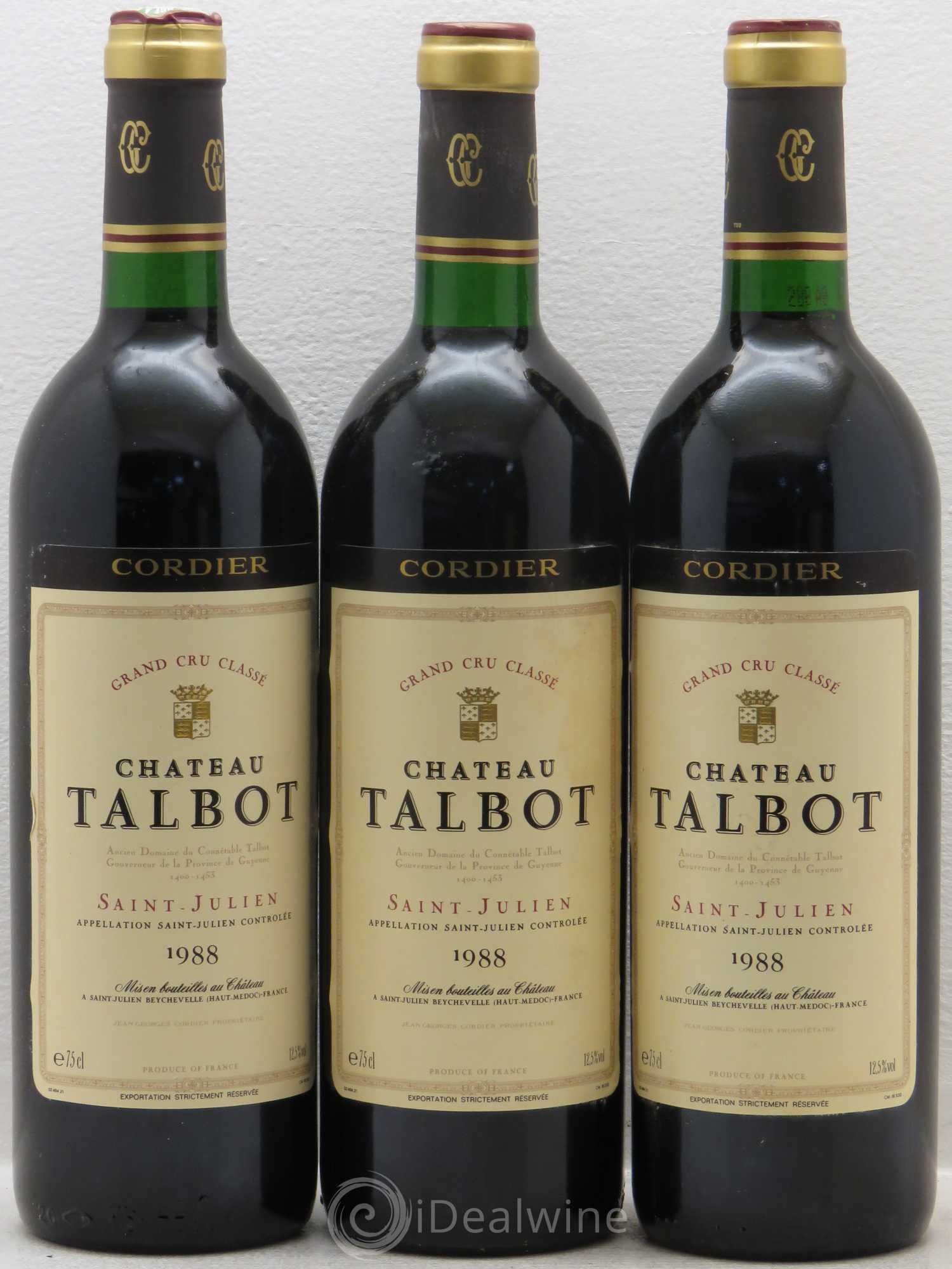 Château Talbot 4ème Grand Cru Classé 1988 - Lot de 12 bouteilles - 4