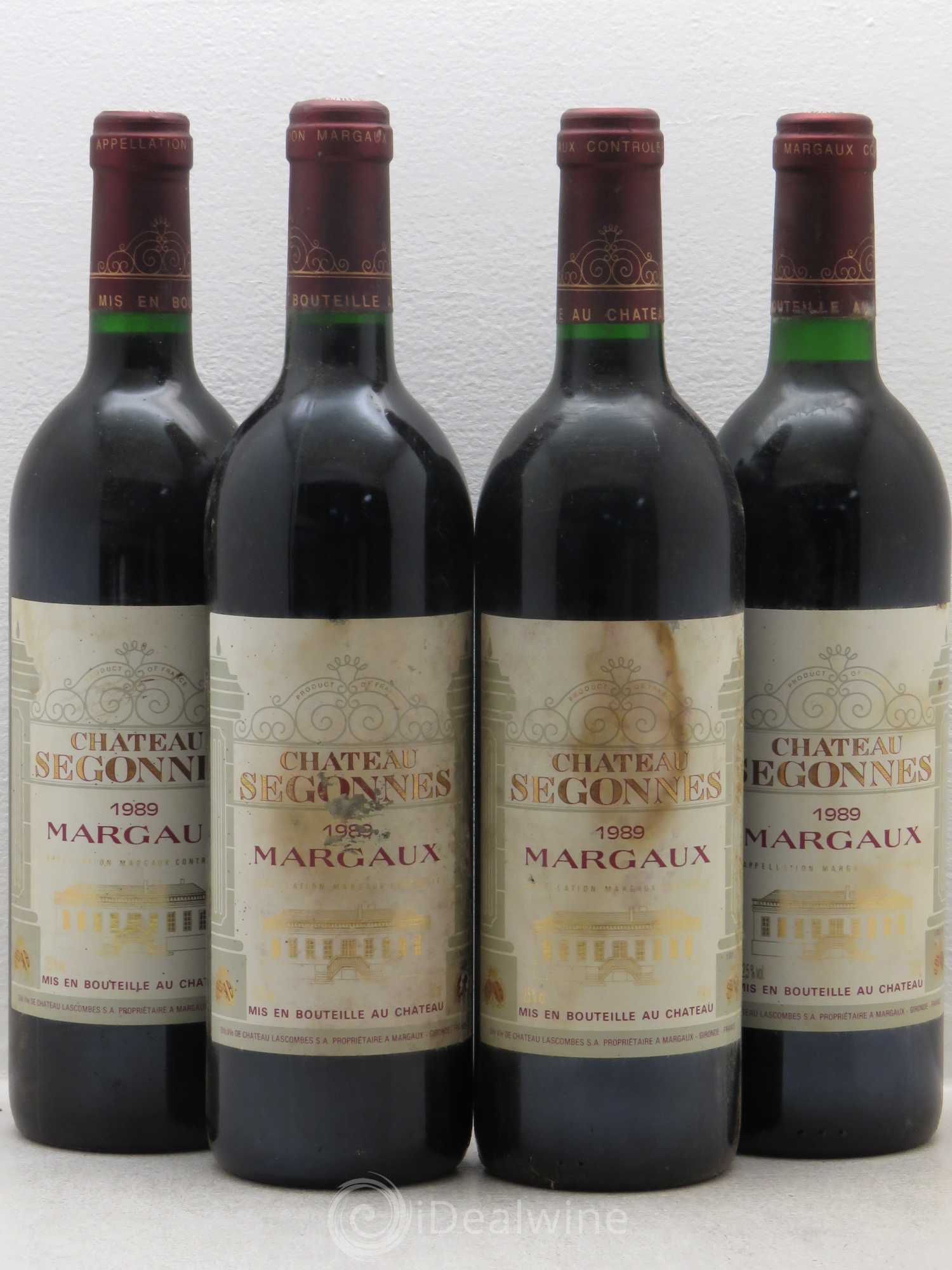Château Segonnes 1989 - Lot de 4 bouteilles - 0