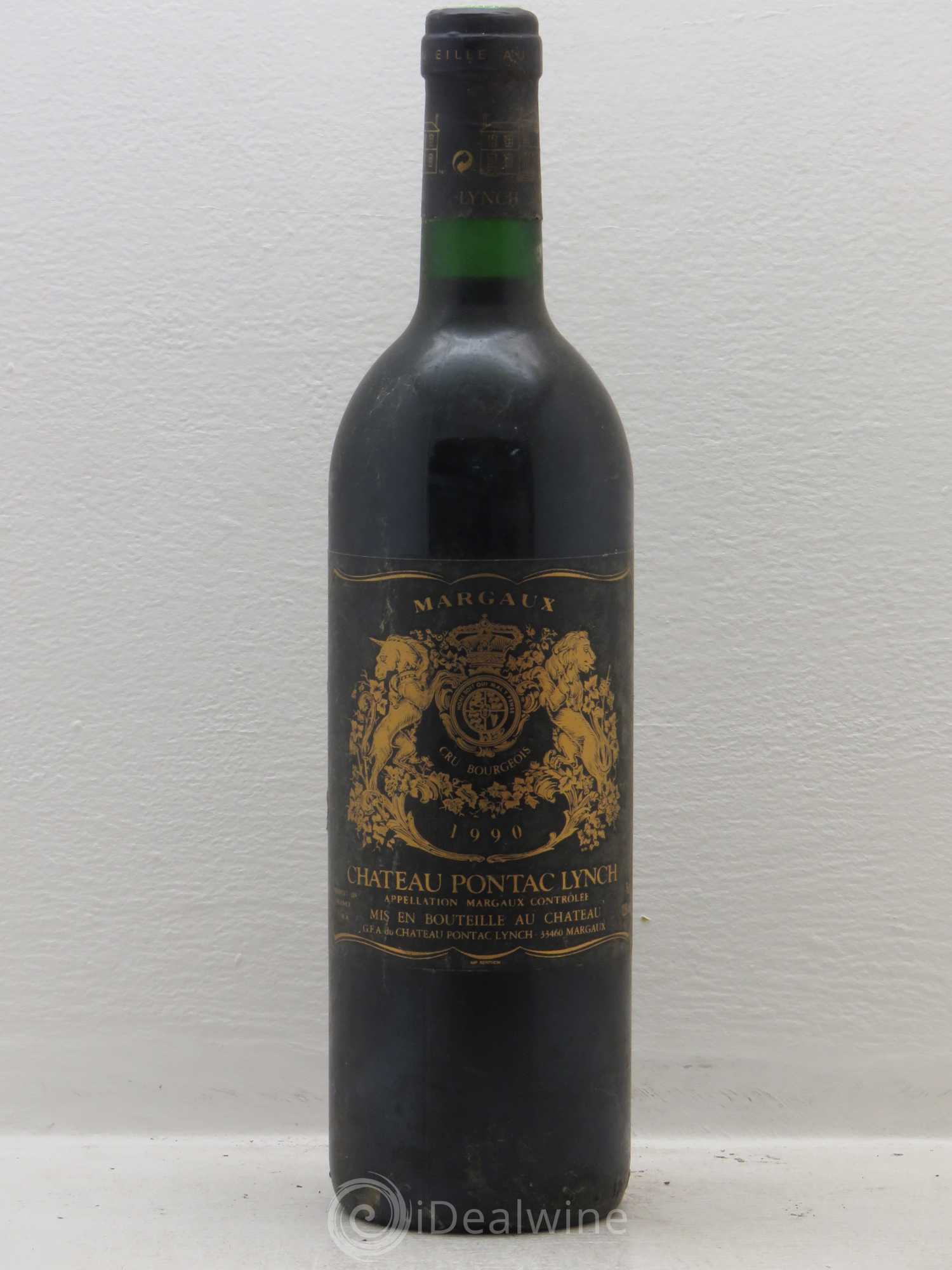 Château Pontac Lynch Cru Bourgeois 1990 - Lot de 1 bouteille - 0