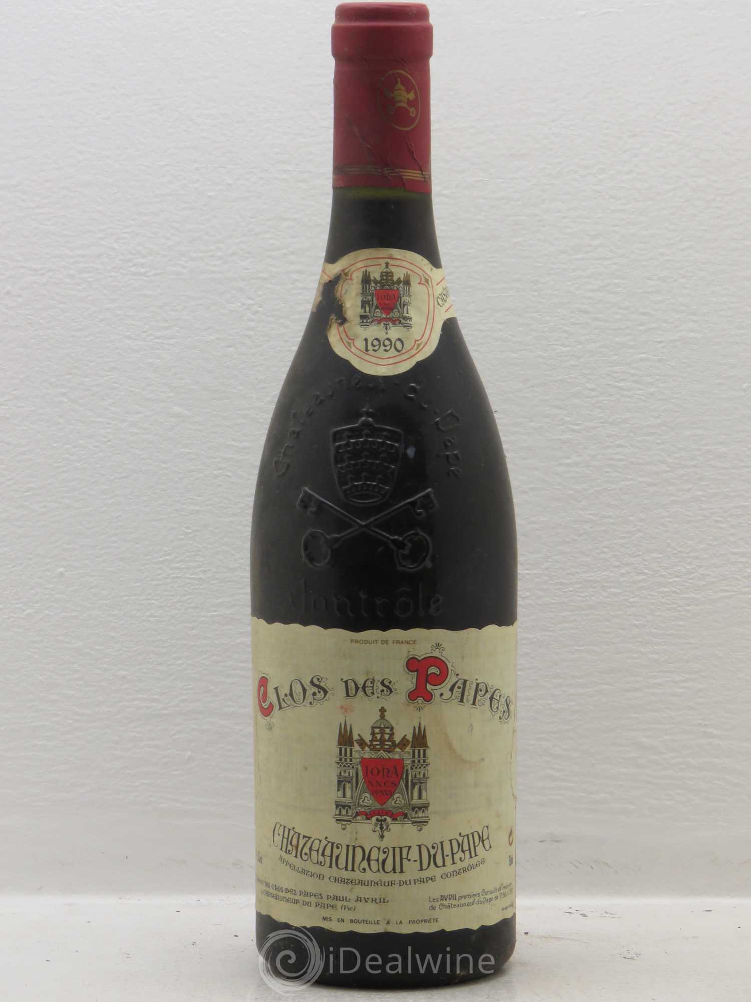 Châteauneuf-du-Pape Clos des Papes - Paul Avril 1990 - Lot de 1 bouteille - 0