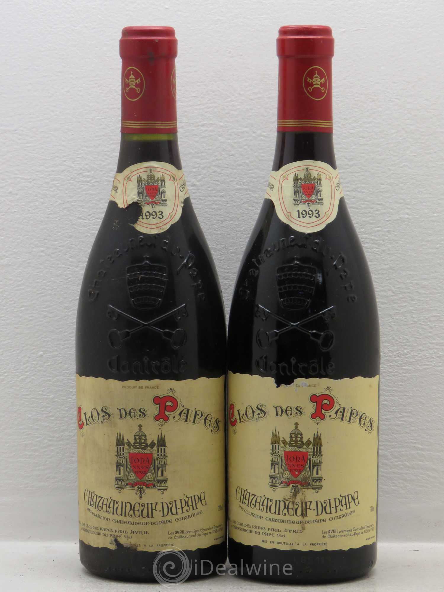 Châteauneuf-du-Pape Clos des Papes - Paul Avril 1993 - Lot de 5 bouteilles - 2