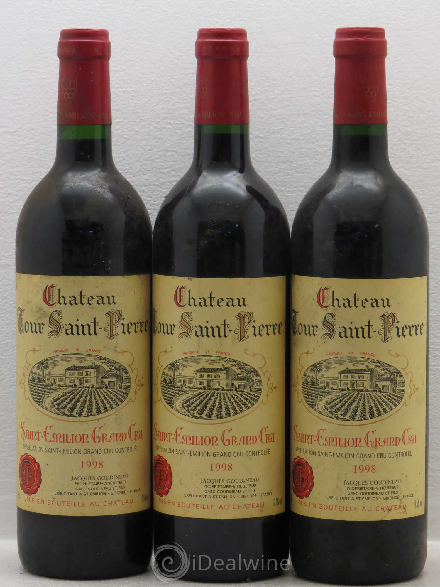 Saint-Émilion Grand Cru Château Tour Saint Pierre 1998 - Posten von 3 Flaschen - 0
