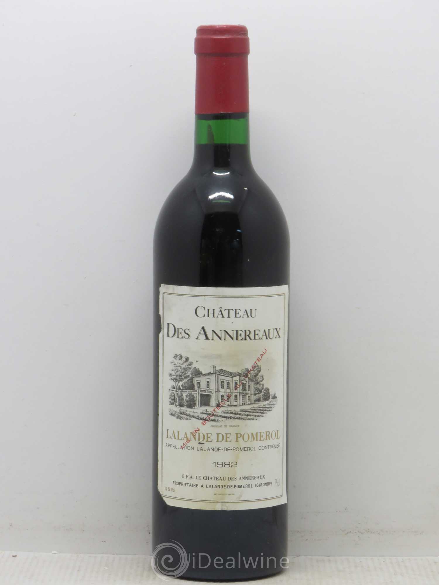 Château Annereaux 1982 - Lot de 1 bouteille - 0