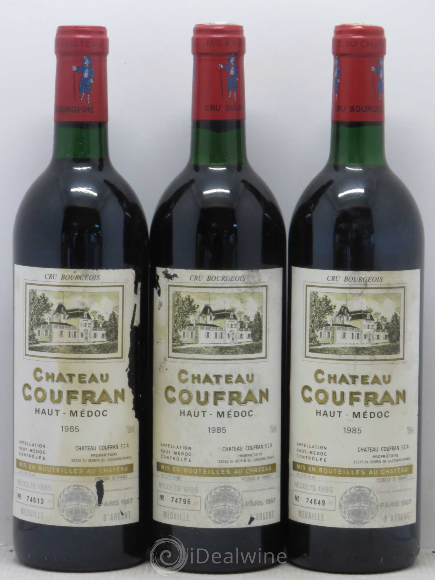 Château Coufran Cru Bourgeois 1985 - Lot de 3 bouteilles - 0