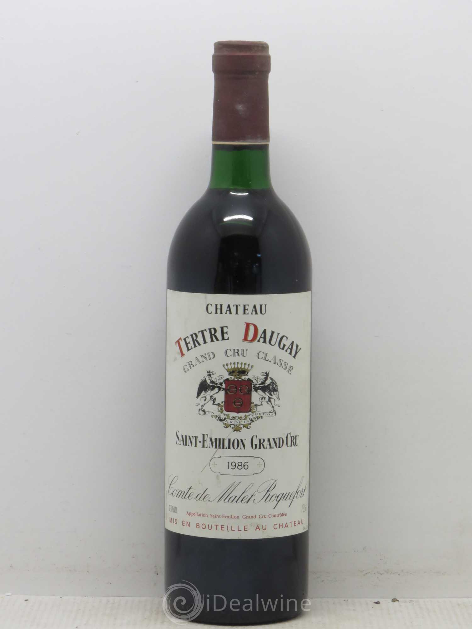 Château Tertre Daugay Grand Cru Classé 1986 - Lot de 1 bouteille - 0