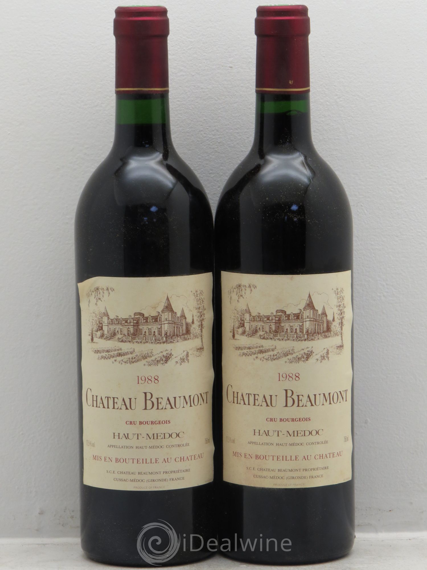 Château Beaumont Cru Bourgeois 1988 - Lot de 2 bouteilles - 0