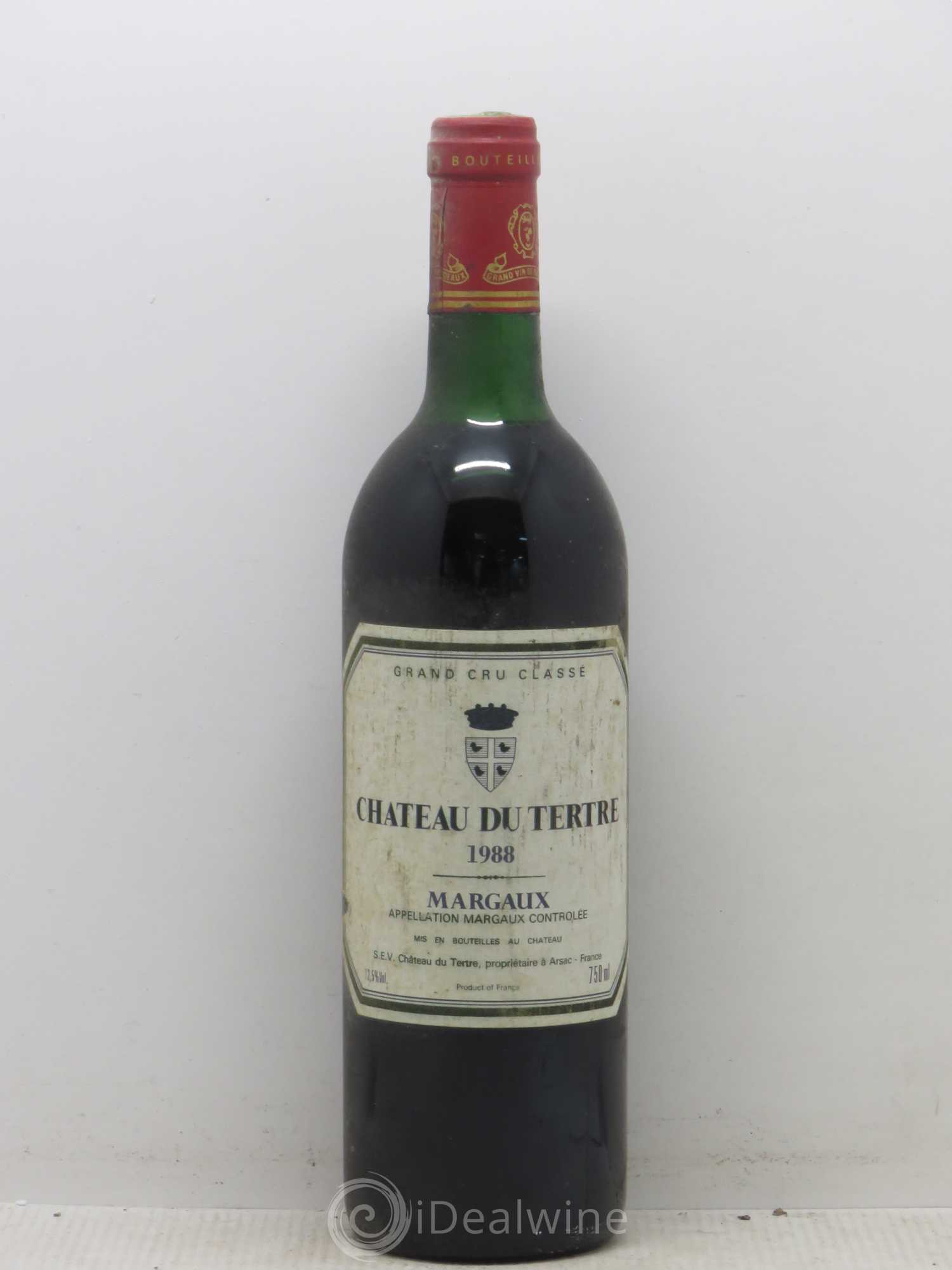 Château du Tertre 5ème Grand Cru Classé 1988 - Lot de 1 bouteille - 0