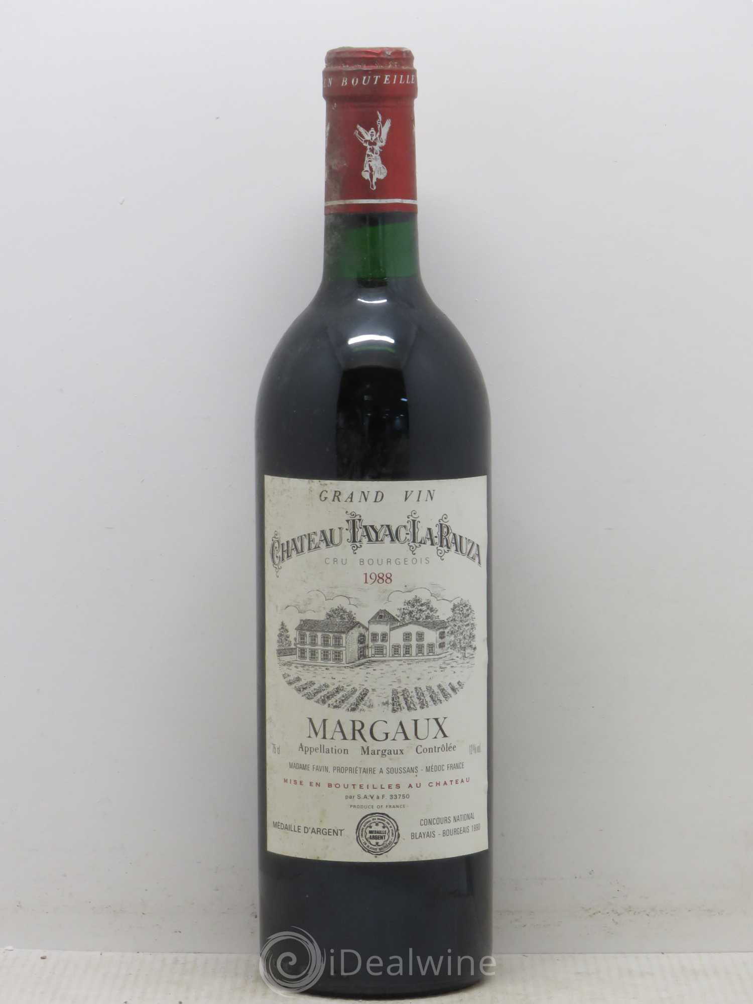 Château Tayac Cru Bourgeois 1988 - Lot de 1 bouteille - 0
