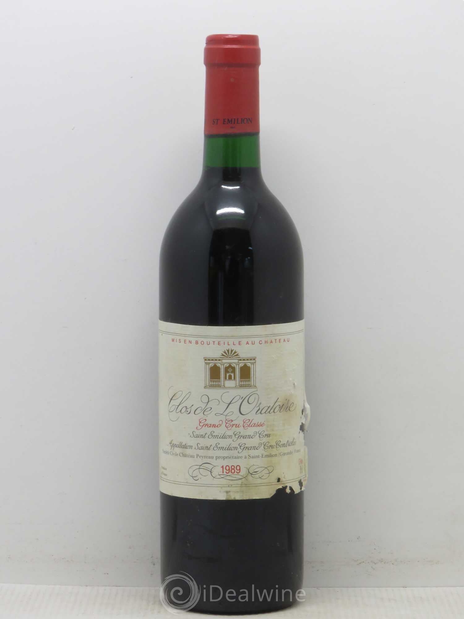 Clos de l'Oratoire Grand Cru Classé 1989 - Lot de 1 bouteille - 0