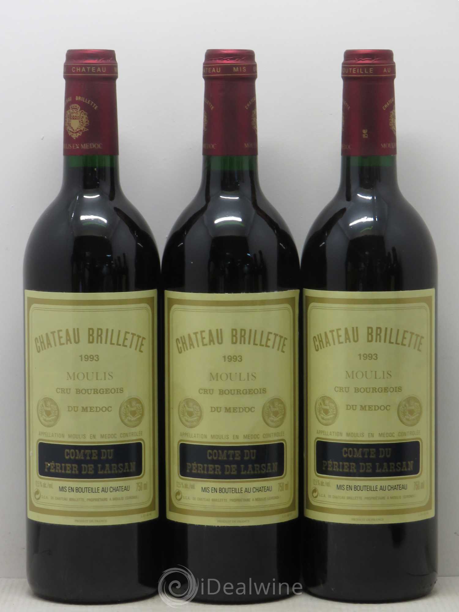 Château Brillette Cru Bourgeois 1993 - Lot de 6 bouteilles - 2