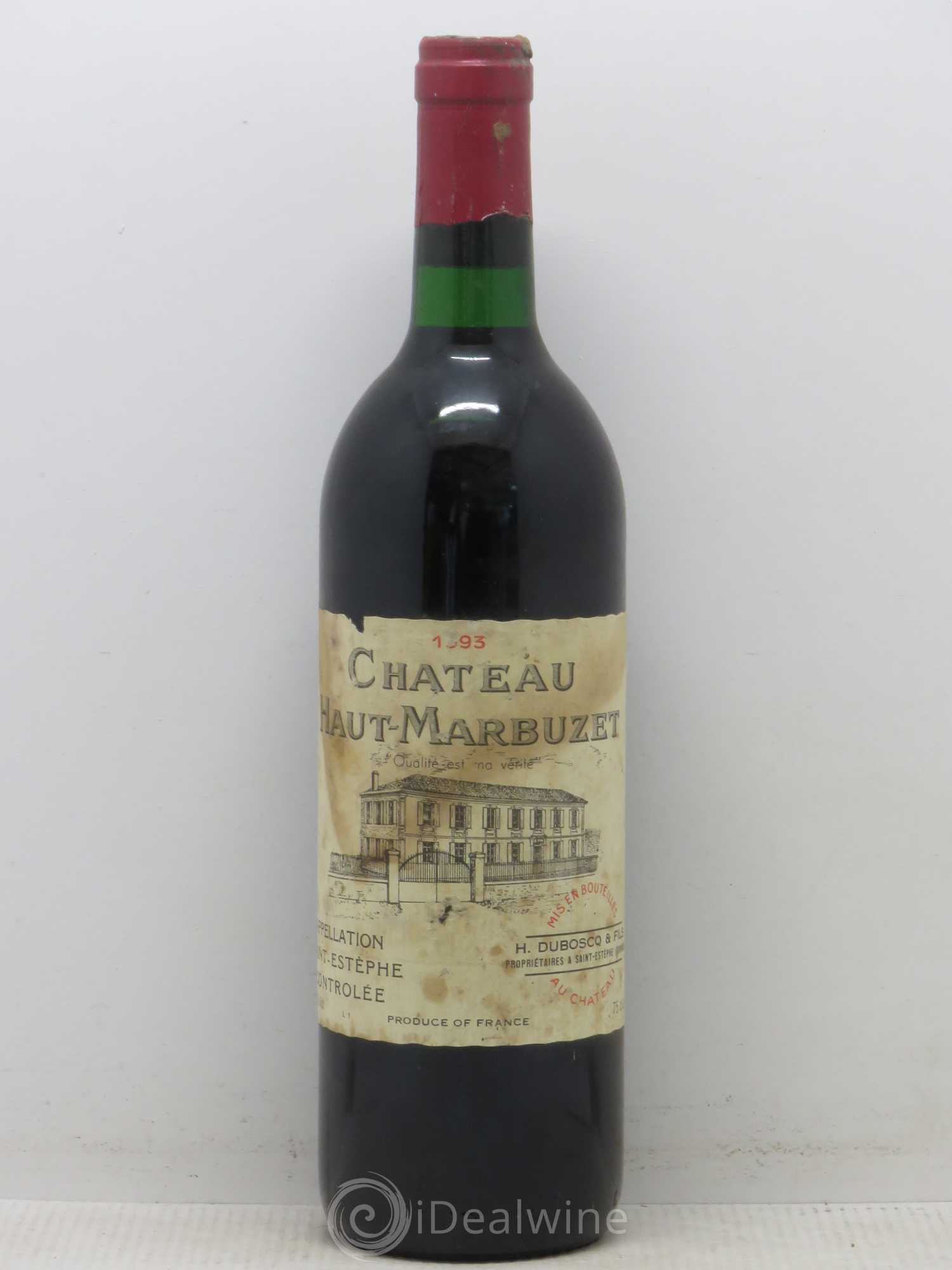 Château Haut Marbuzet 1993 - Lot de 1 bouteille - 0
