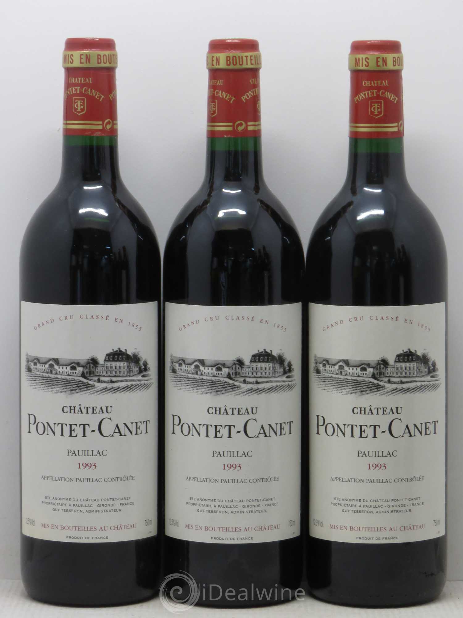 Château Pontet Canet 5ème Grand Cru Classé 1993 - Lot de 12 bouteilles - 3