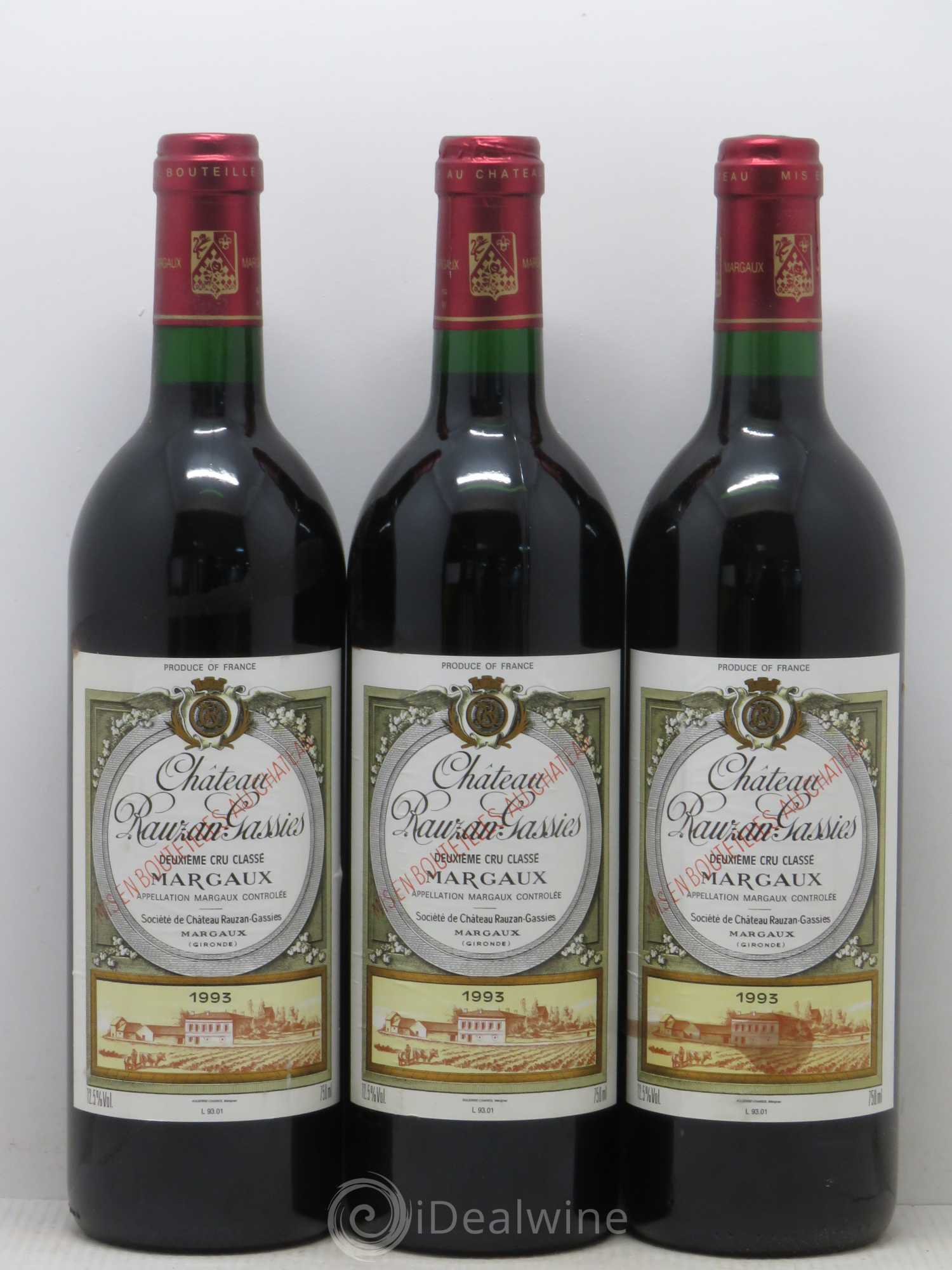 Château Rauzan-Gassies 2ème Grand Cru Classé 1993 - Lot de 12 bouteilles - 4