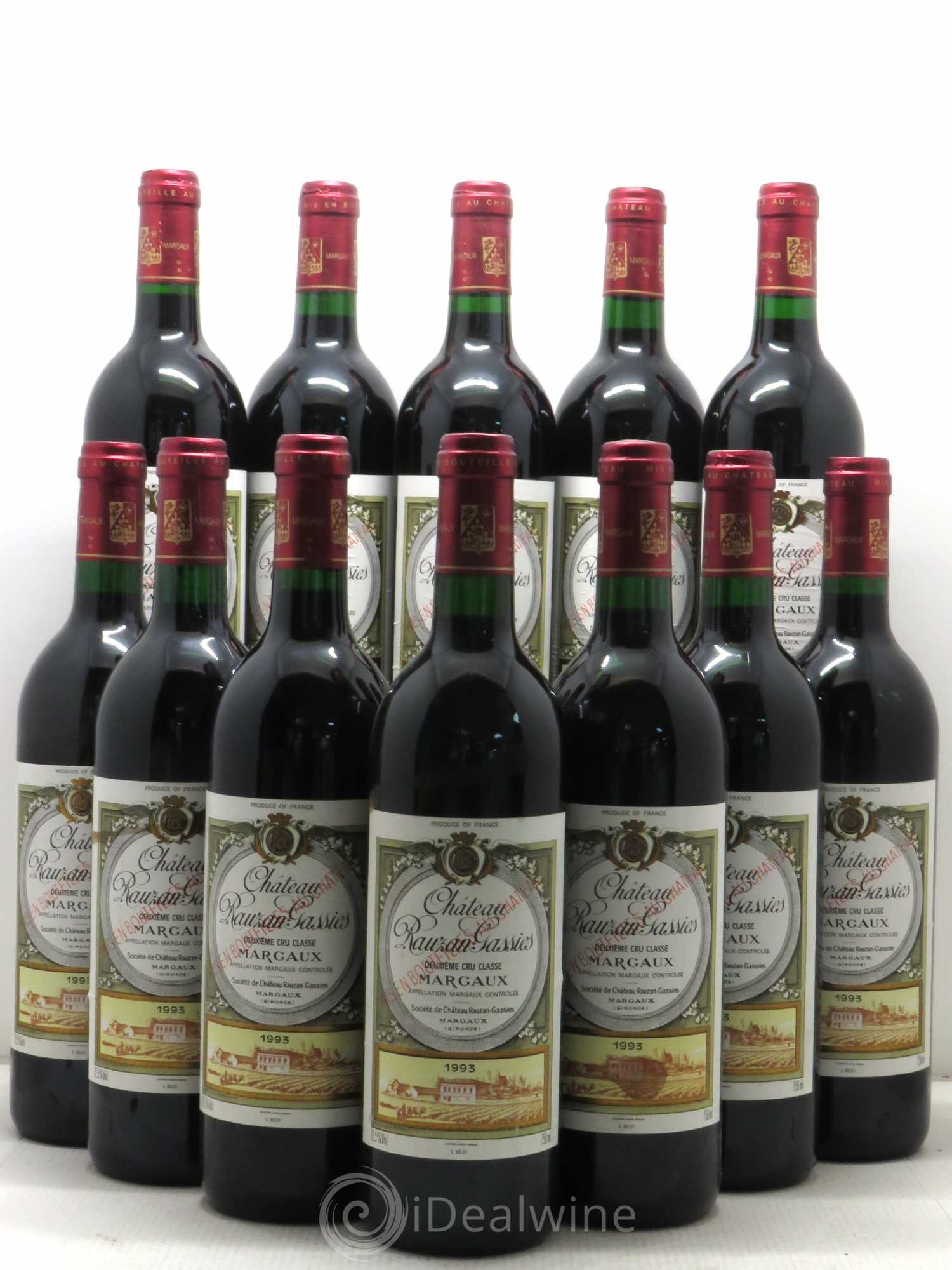 Château Rauzan-Gassies 2ème Grand Cru Classé 1993 - Lot de 12 bouteilles - 0