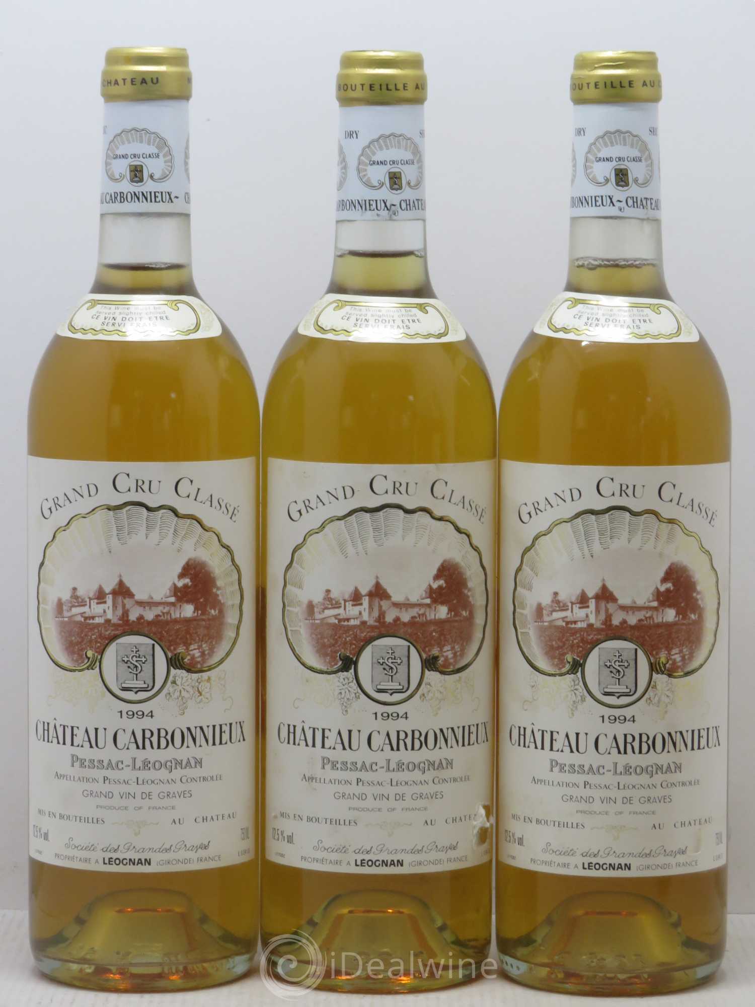 Château Carbonnieux Cru Classé de Graves 1994 - Lot de 6 bouteilles - 1