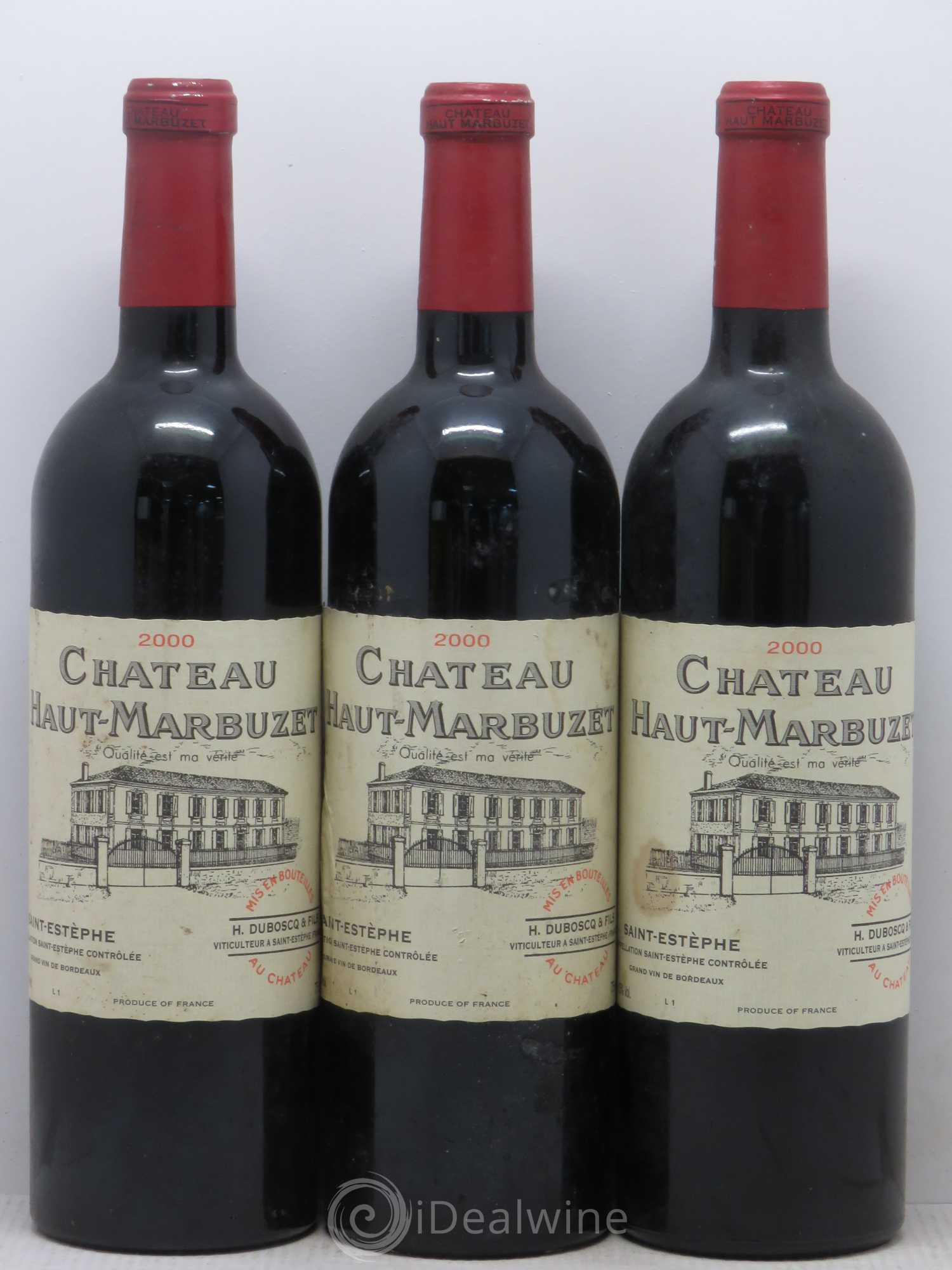 Château Haut Marbuzet 2000 - Lot de 3 bouteilles - 0