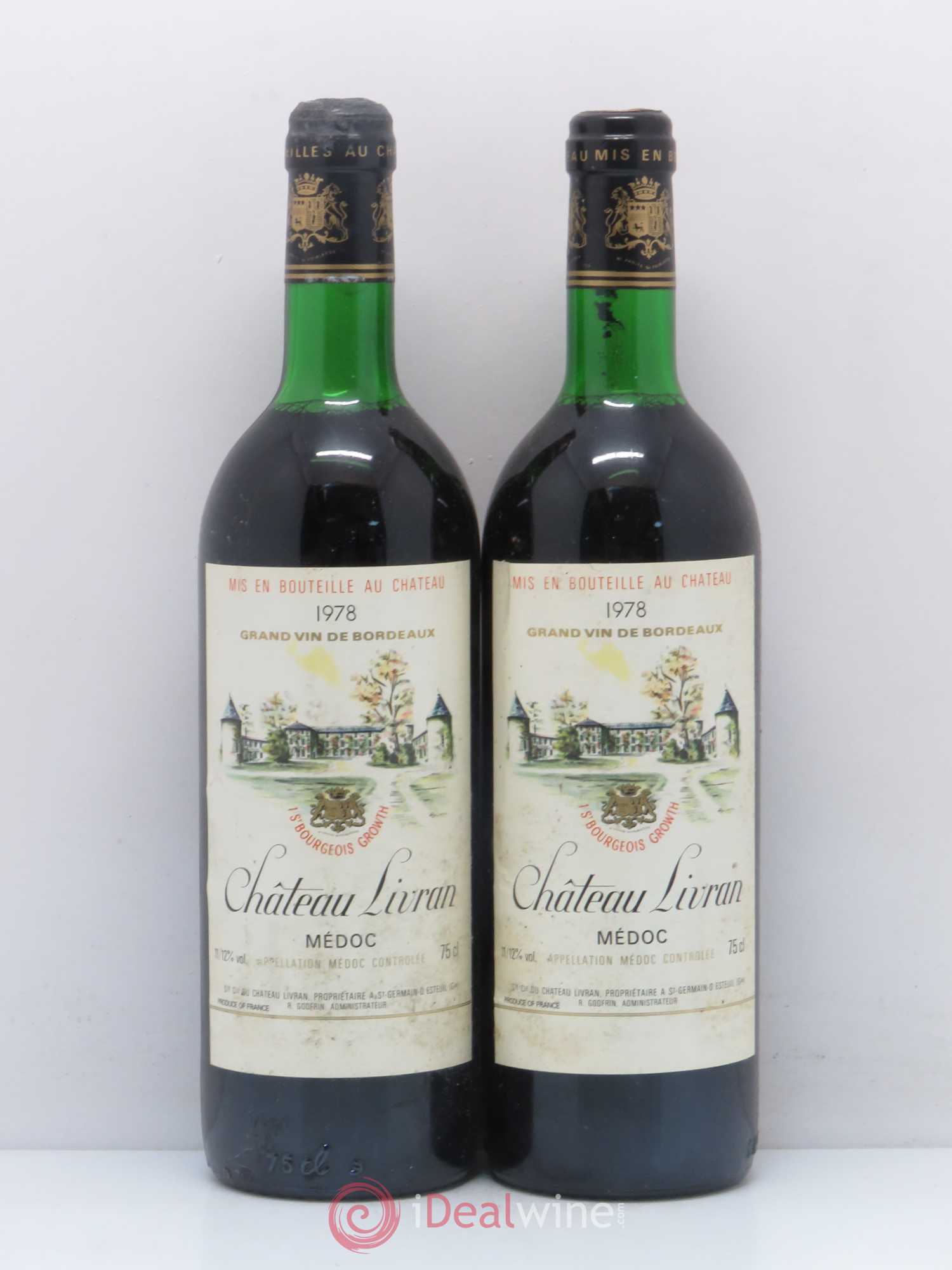 Château Livran Cru Bourgeois 1978 - Lot de 2 bouteilles - 0