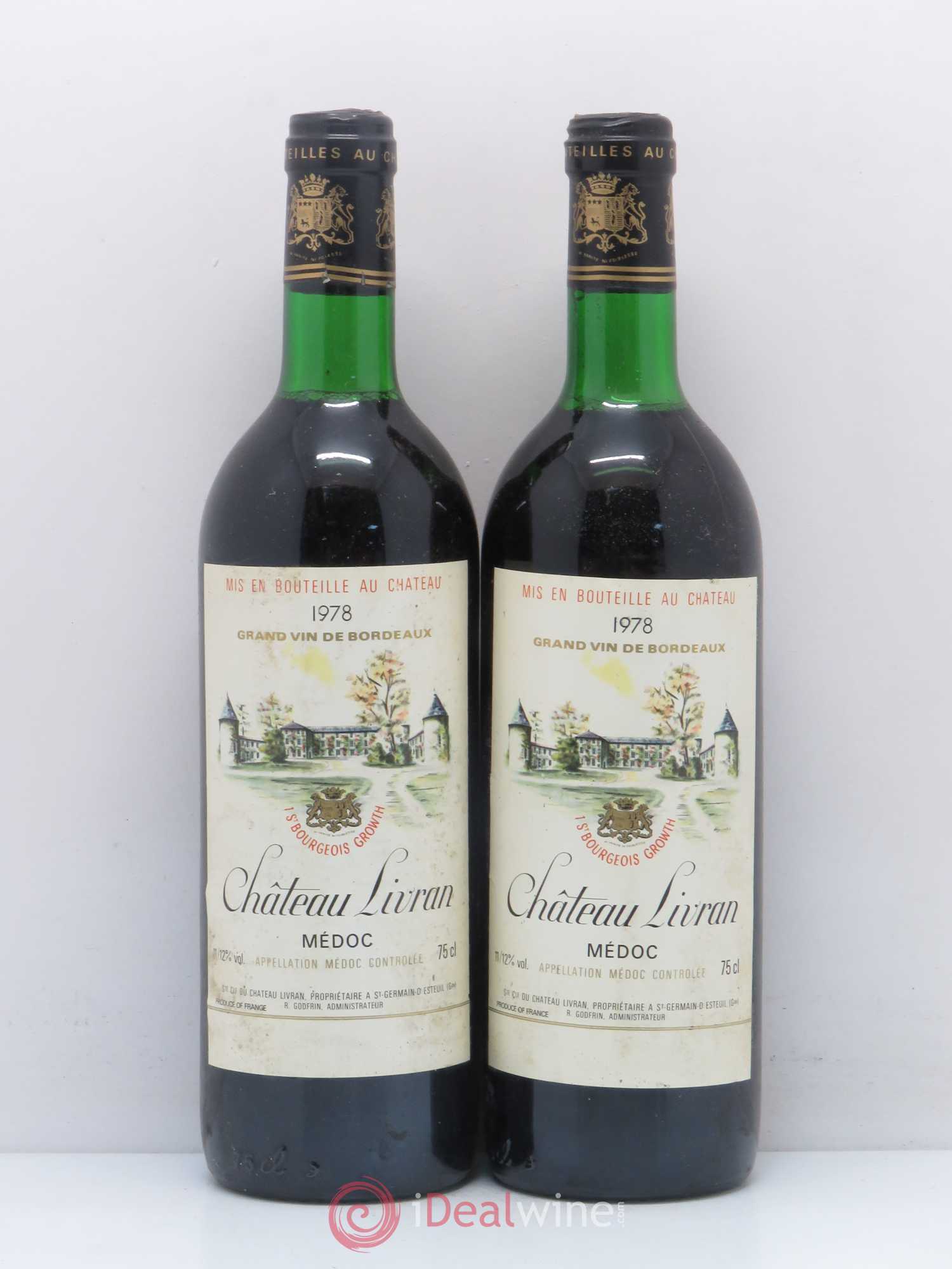 Château Livran Cru Bourgeois 1978 - Lot de 2 bouteilles - 0