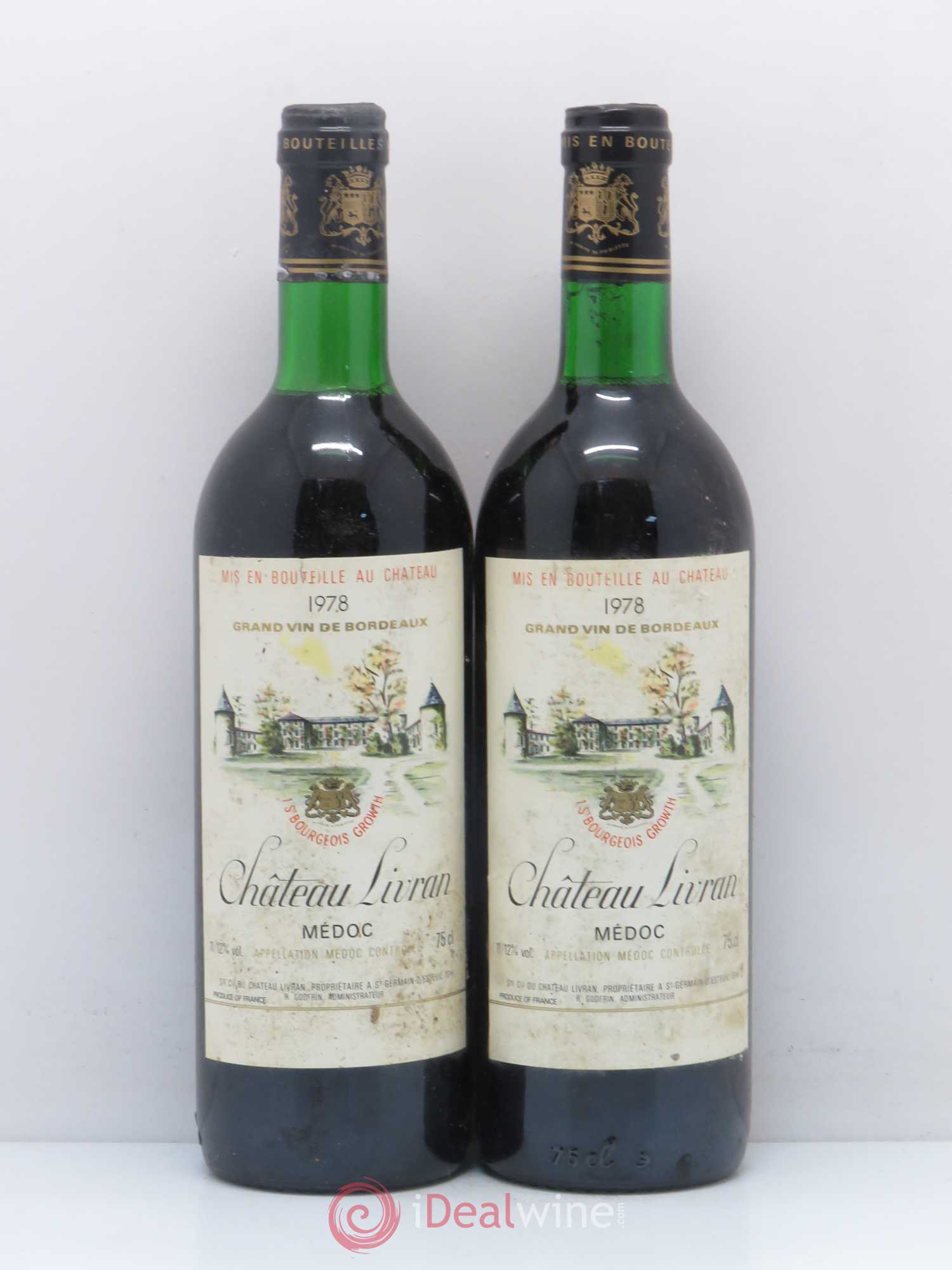 Château Livran Cru Bourgeois 1978 - Lot de 2 bouteilles - 0
