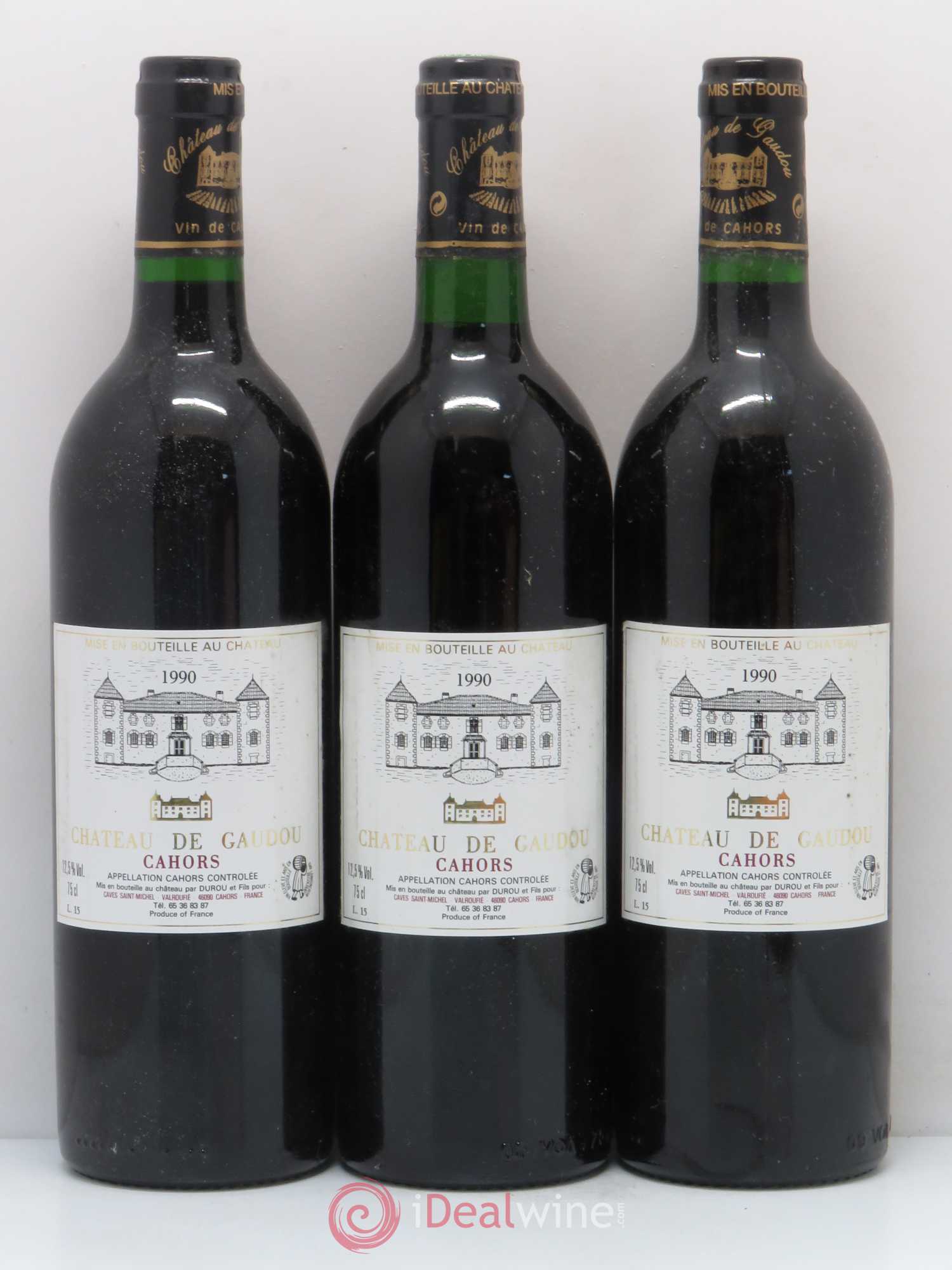 Cahors Château de Gaudou 1990 - Posten von 6 Flaschen - 2
