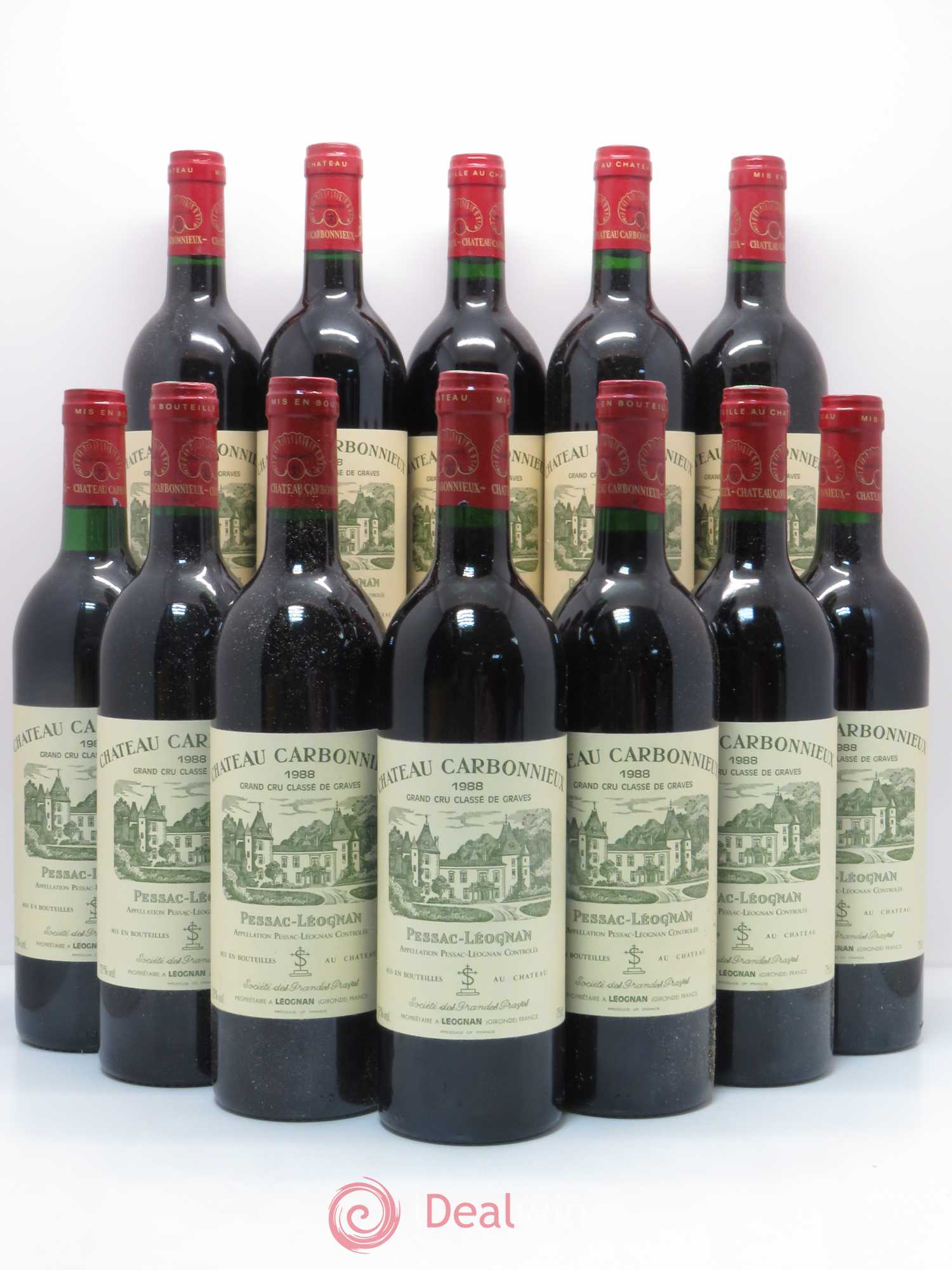 Château Carbonnieux Cru Classé de Graves 1988 - Lot de 12 bouteilles - 0