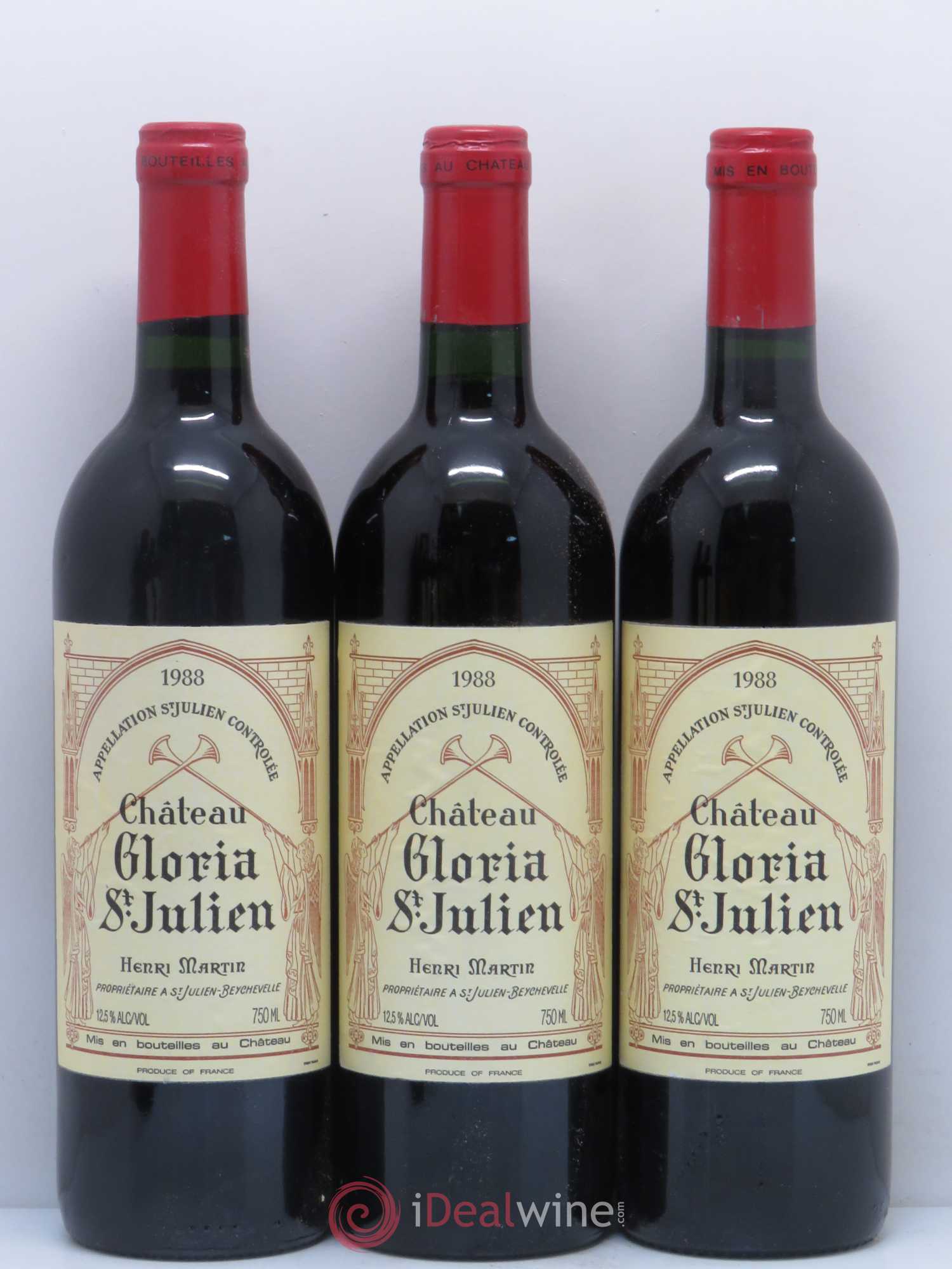 Château Gloria 1988 - Lot of 12 bottles - 1
